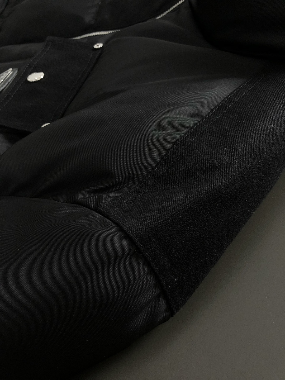 Prada Down Jacket White Duck Down Black L