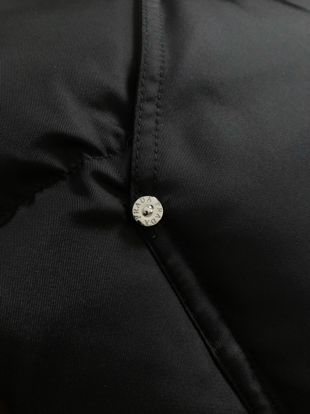 Prada Down Jacket White Duck Down Black L