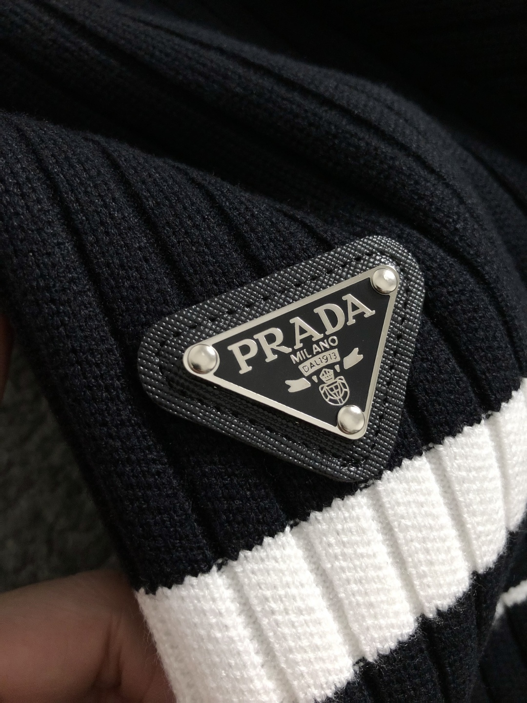 Prada Jeans Knitted Black Striped M-l-xxxl