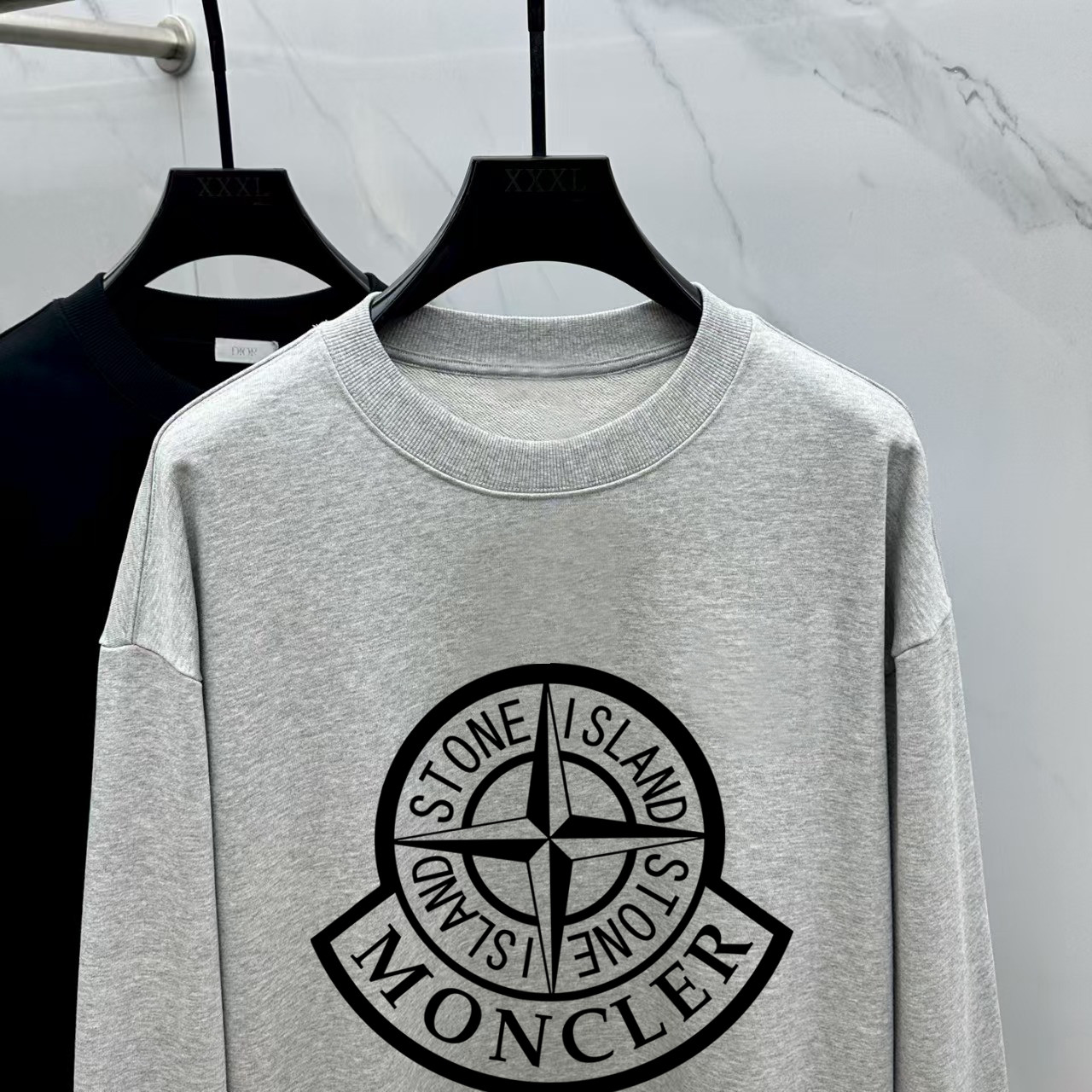 Moncler Couple Hoodie Cotton Black Printed M-l-xl