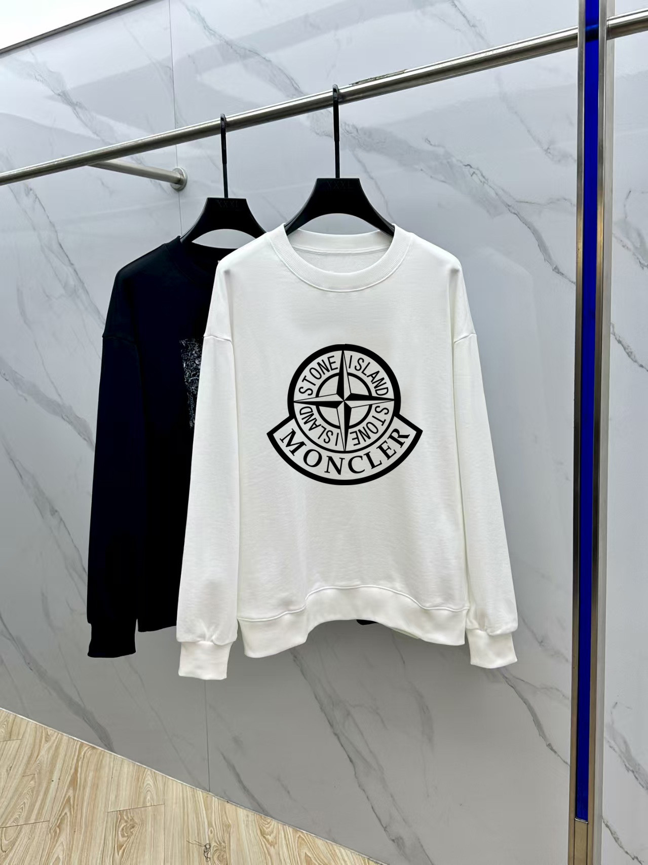 Moncler Couple Hoodie Cotton Black Printed M-l-xl