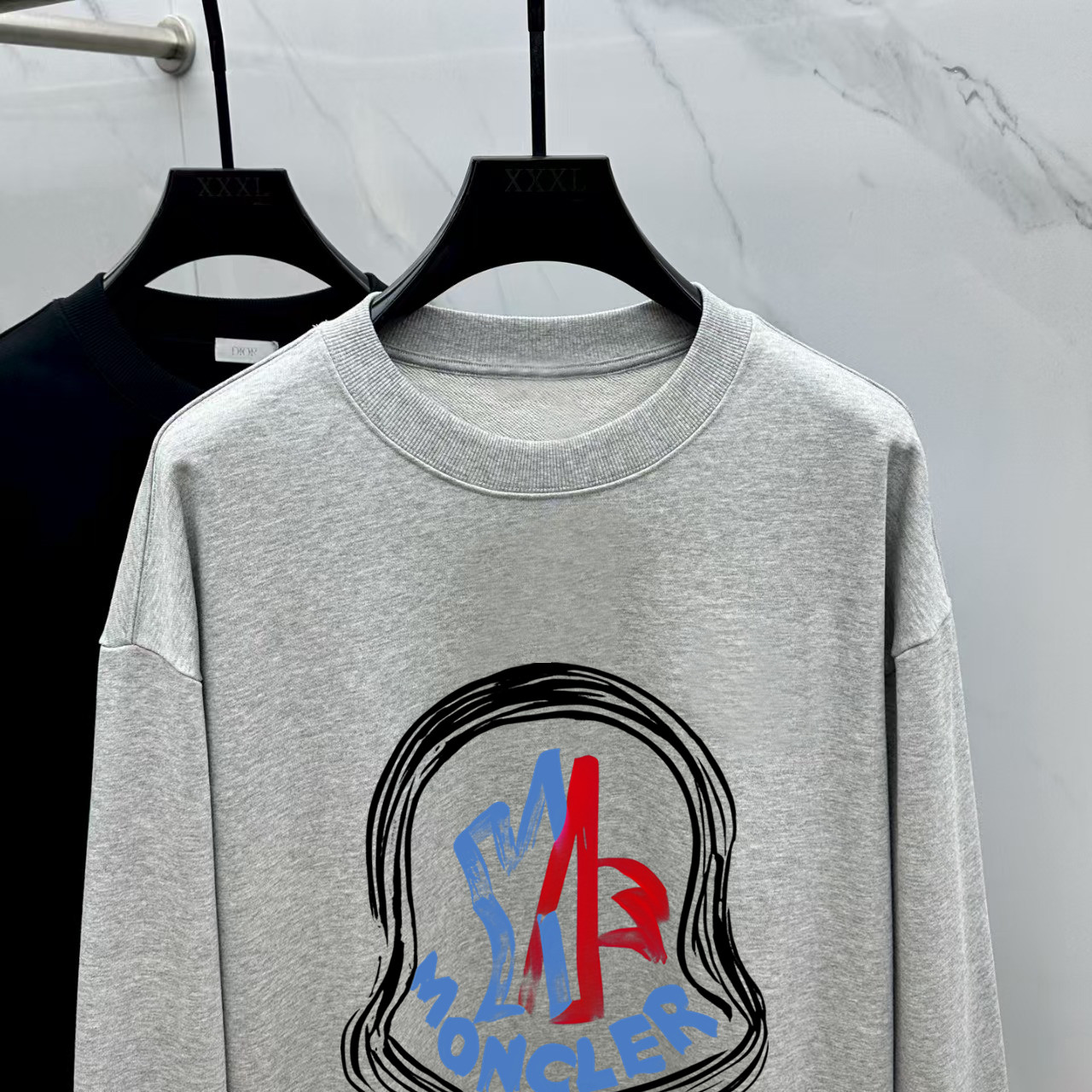 Moncler Couple Hoodie Cotton Black Printed M-l-xl