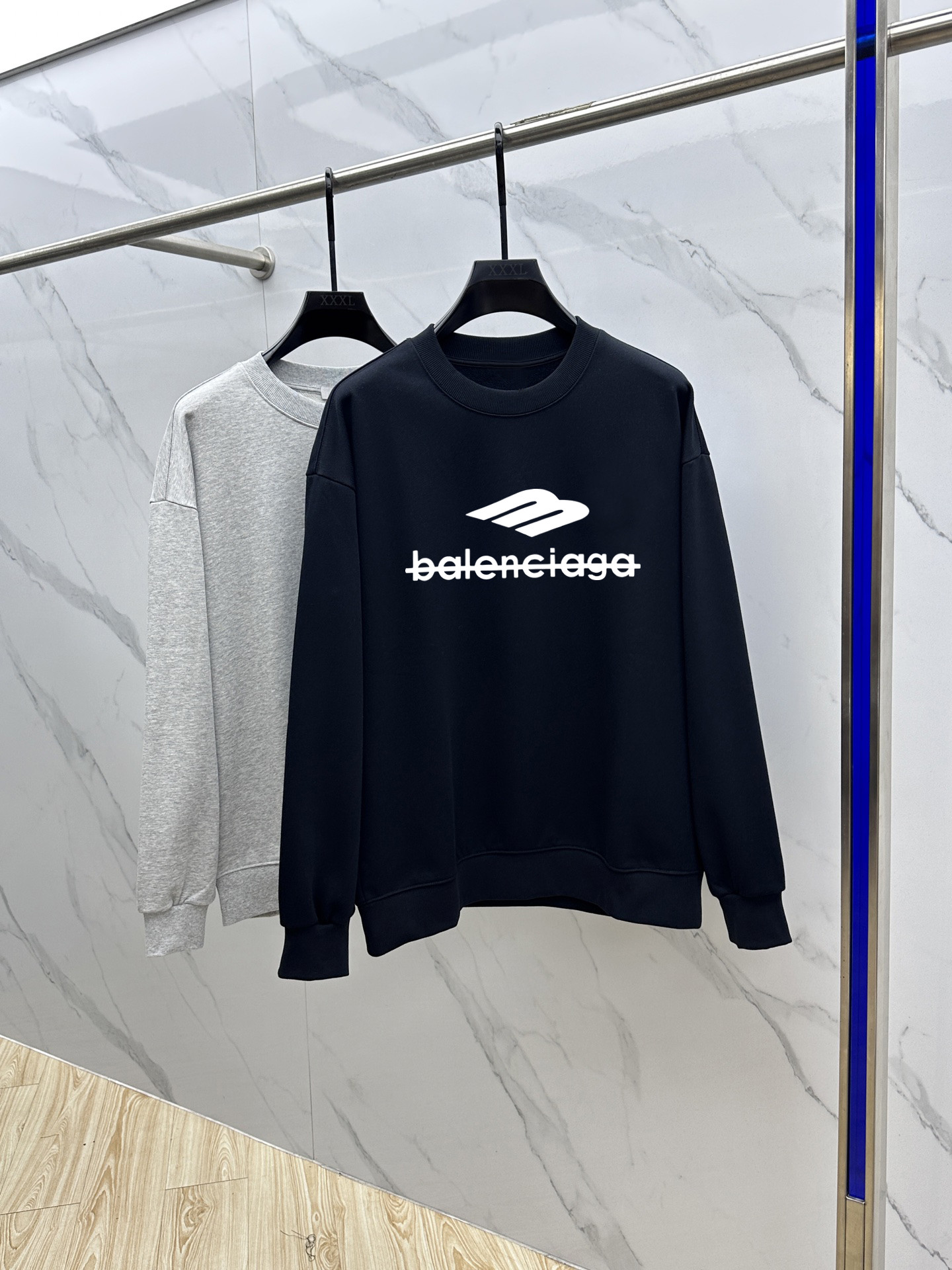Balenciaga Couple Hoodie Cotton Black Printed M-l-xl