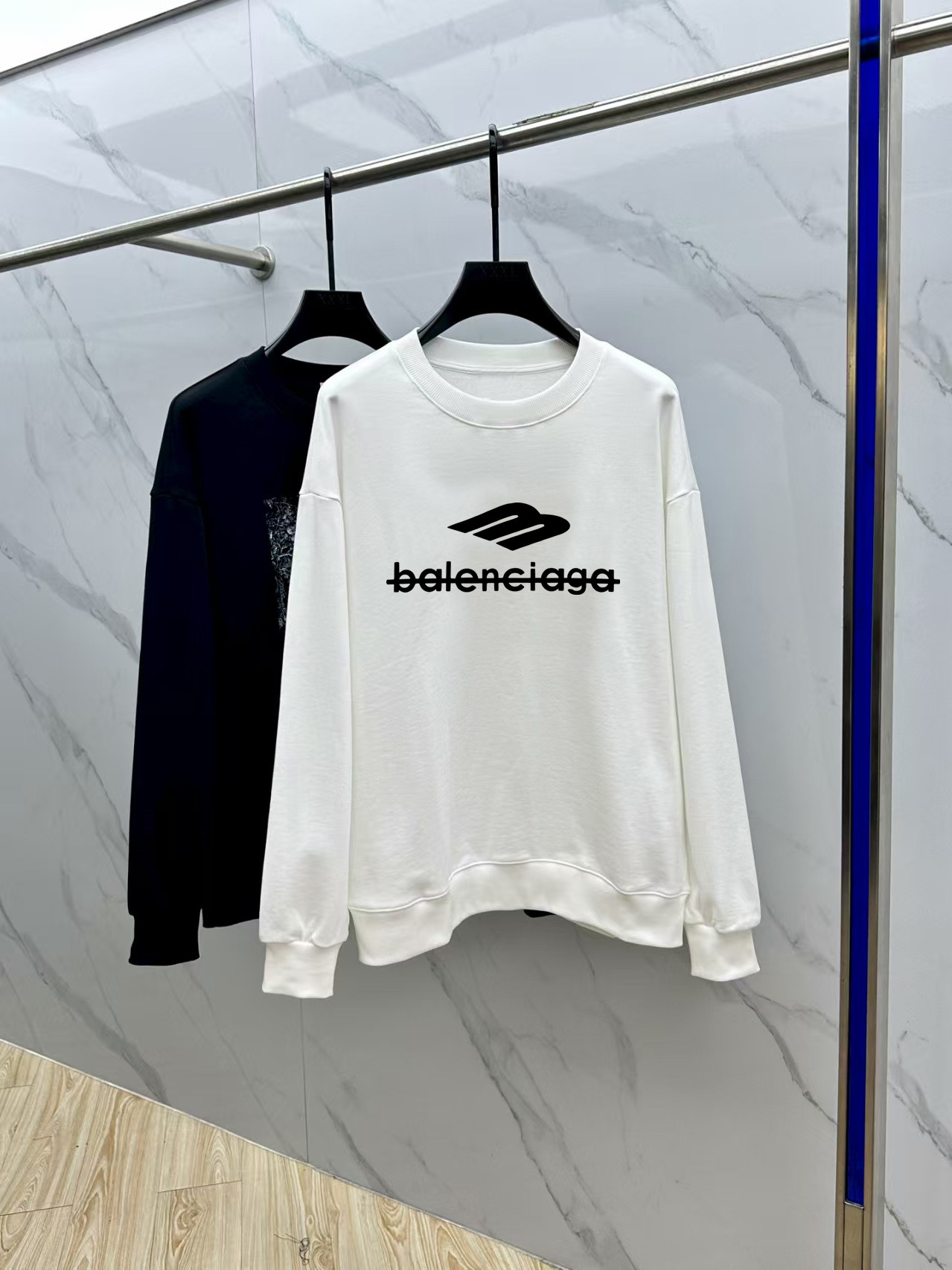 Balenciaga Couple Hoodie Cotton Black Printed M-l-xl