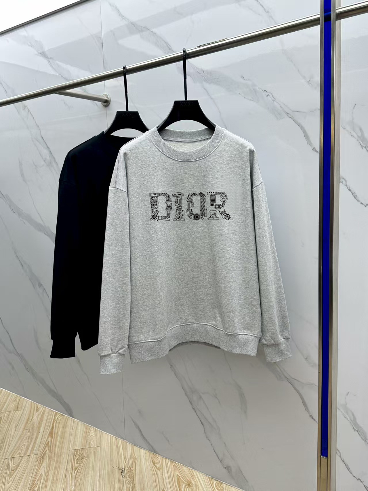 Dior Couple Hoodie Cotton Black Printed M-l-xl