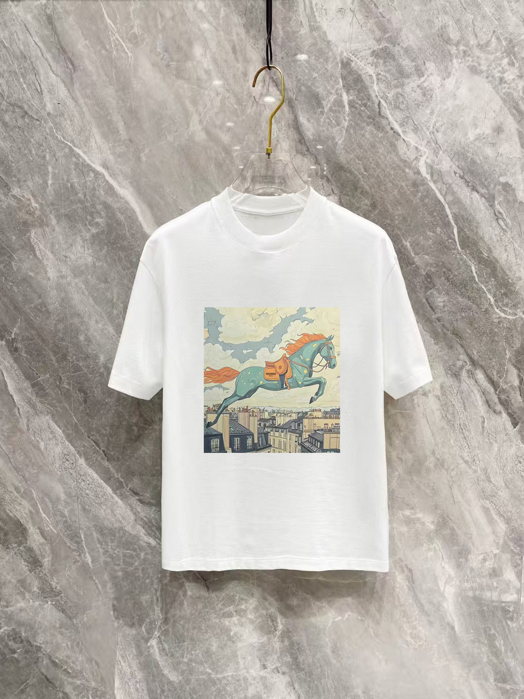 Hermès Basic Clothing Cotton Black Printed S-m-l-xl-xxl