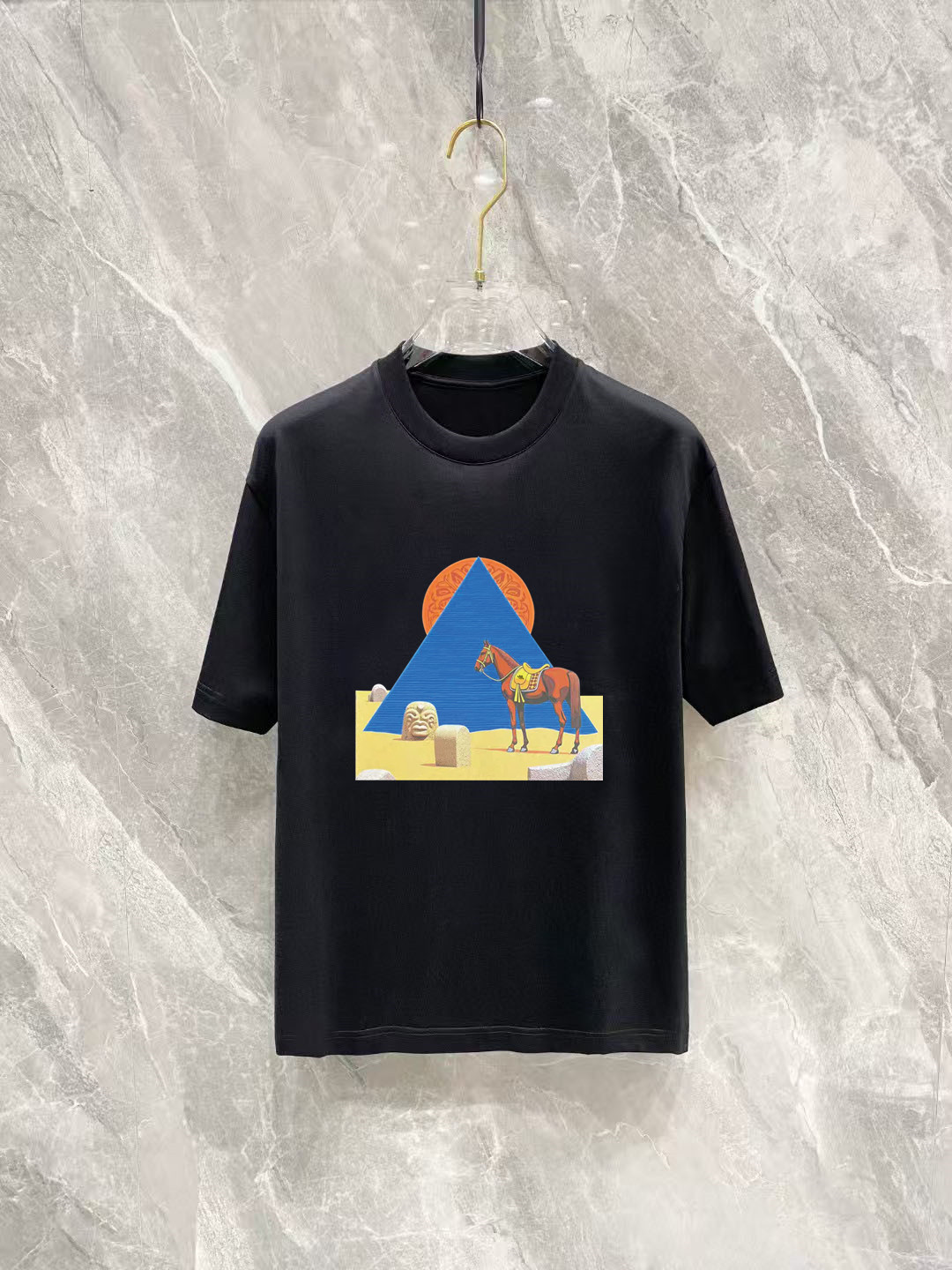 Hermès Basic Clothing Cotton Black Printed S-m-l-xl-xxl