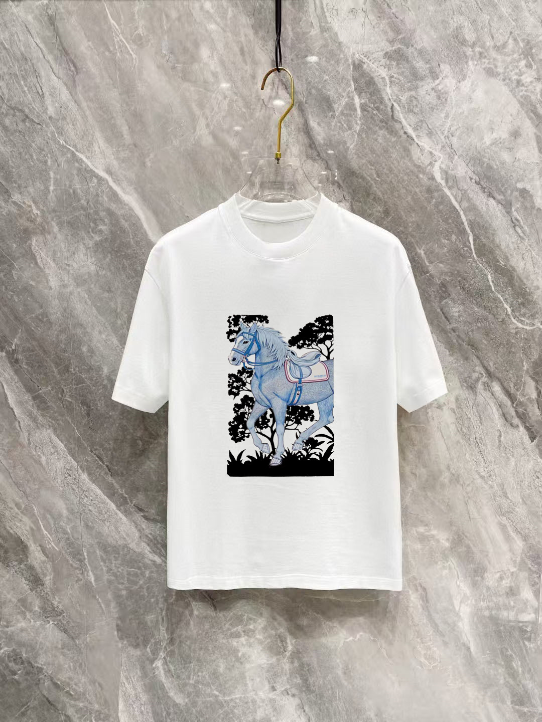 Hermès Basic Clothing Cotton Black Printed S-m-l-xl-xxl
