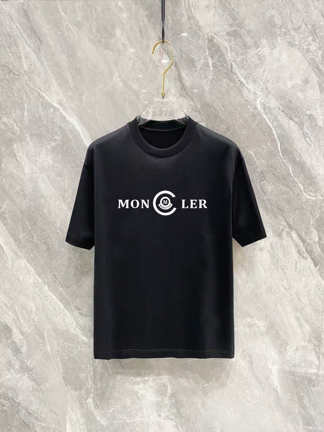 Moncler Basic Clothing Cotton Black Printed S-m-l-xl-xxl