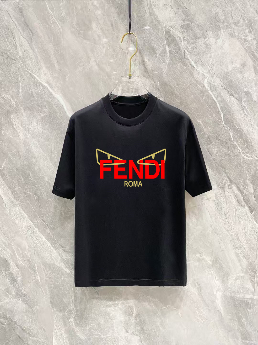 Fendi Basic Clothing Cotton Black Printed S-m-l-xl-xxl