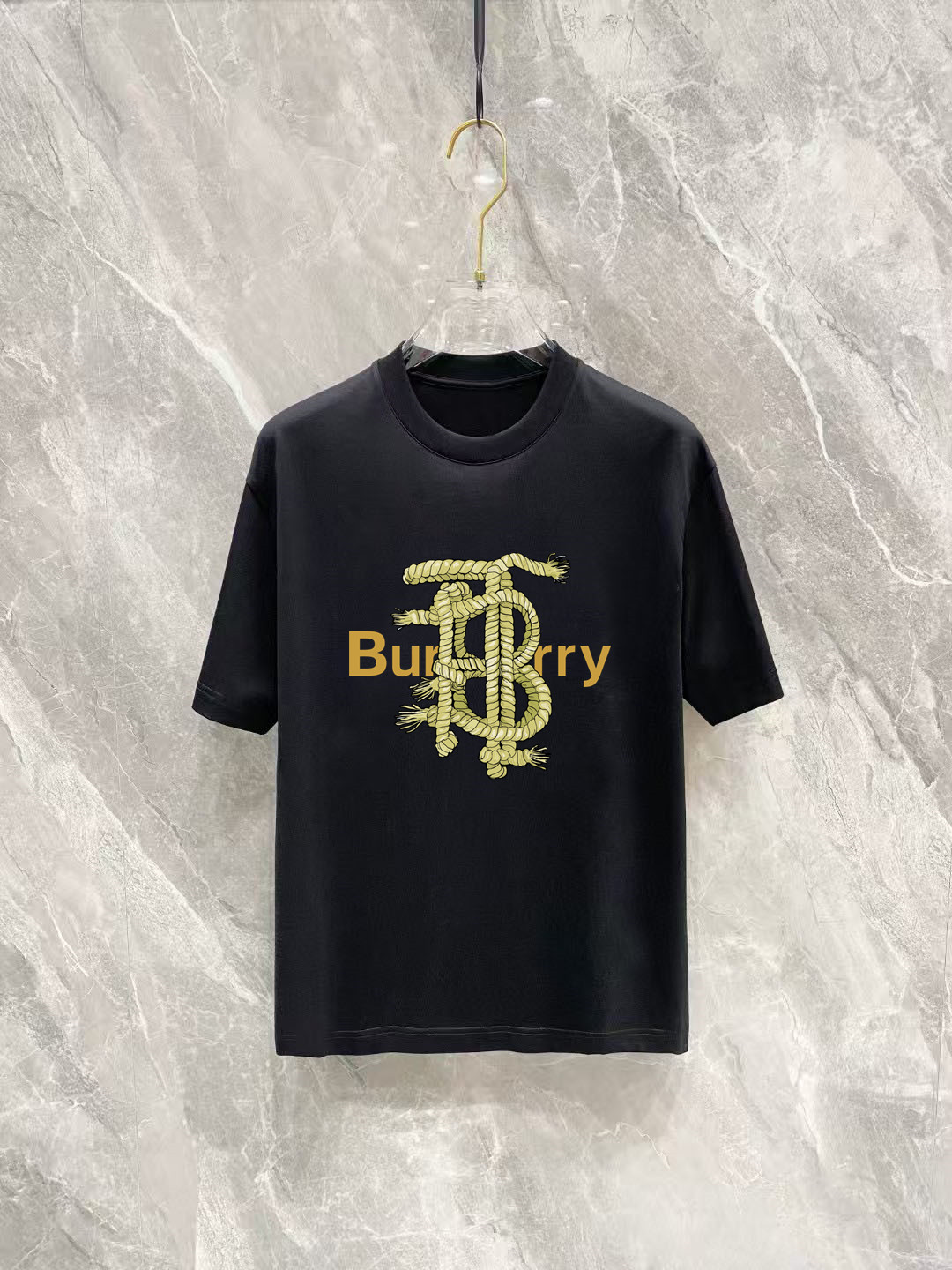 Burberry Basic Clothing Cotton Black Printed S-m-l-xl-xxl
