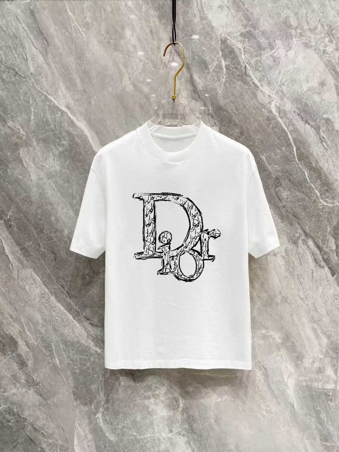 Dior Basic Clothing Cotton Black Printed S-m-l-xl-xxl
