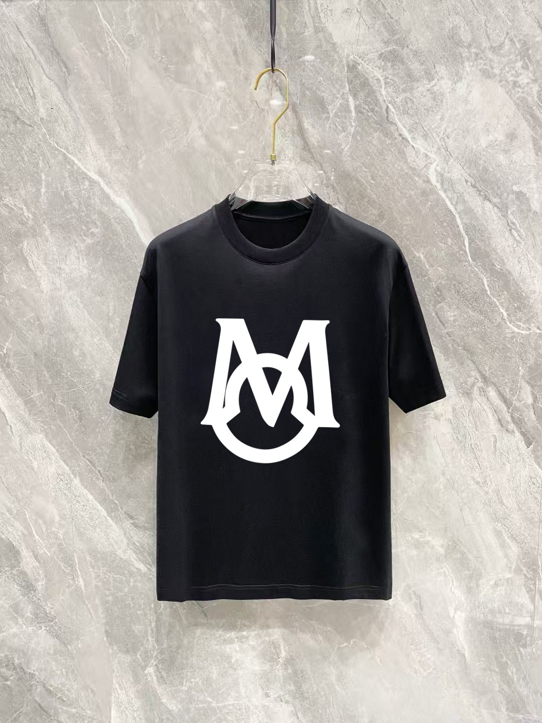Moncler Basic Clothing Cotton Black Printed S-m-l-xl-xxl