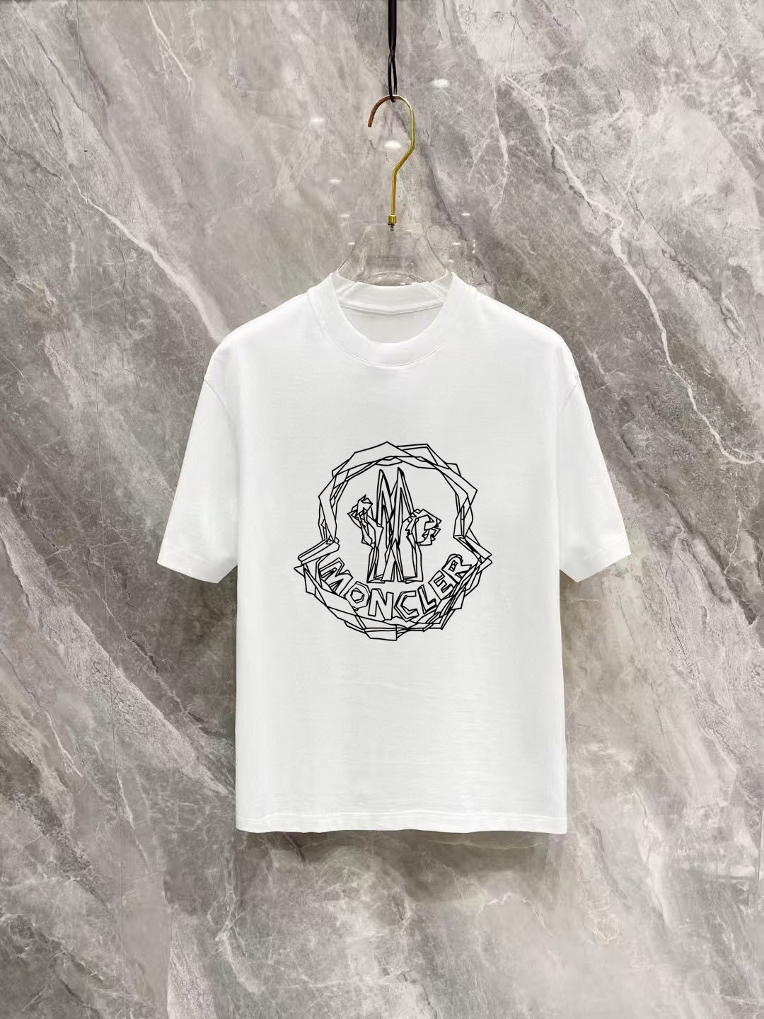 Moncler Basic Clothing Cotton Black Printed S-m-l-xl-xxl
