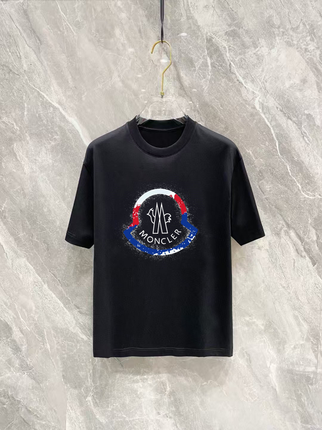 Moncler Basic Clothing Cotton Black Printed S-m-l-xl-xxl