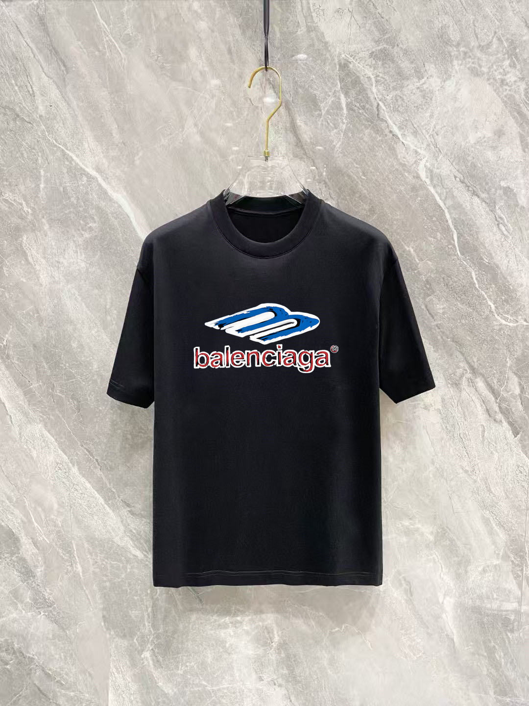 Balenciaga Basic Clothing Cotton Black Printed S-m-l-xl-xxl