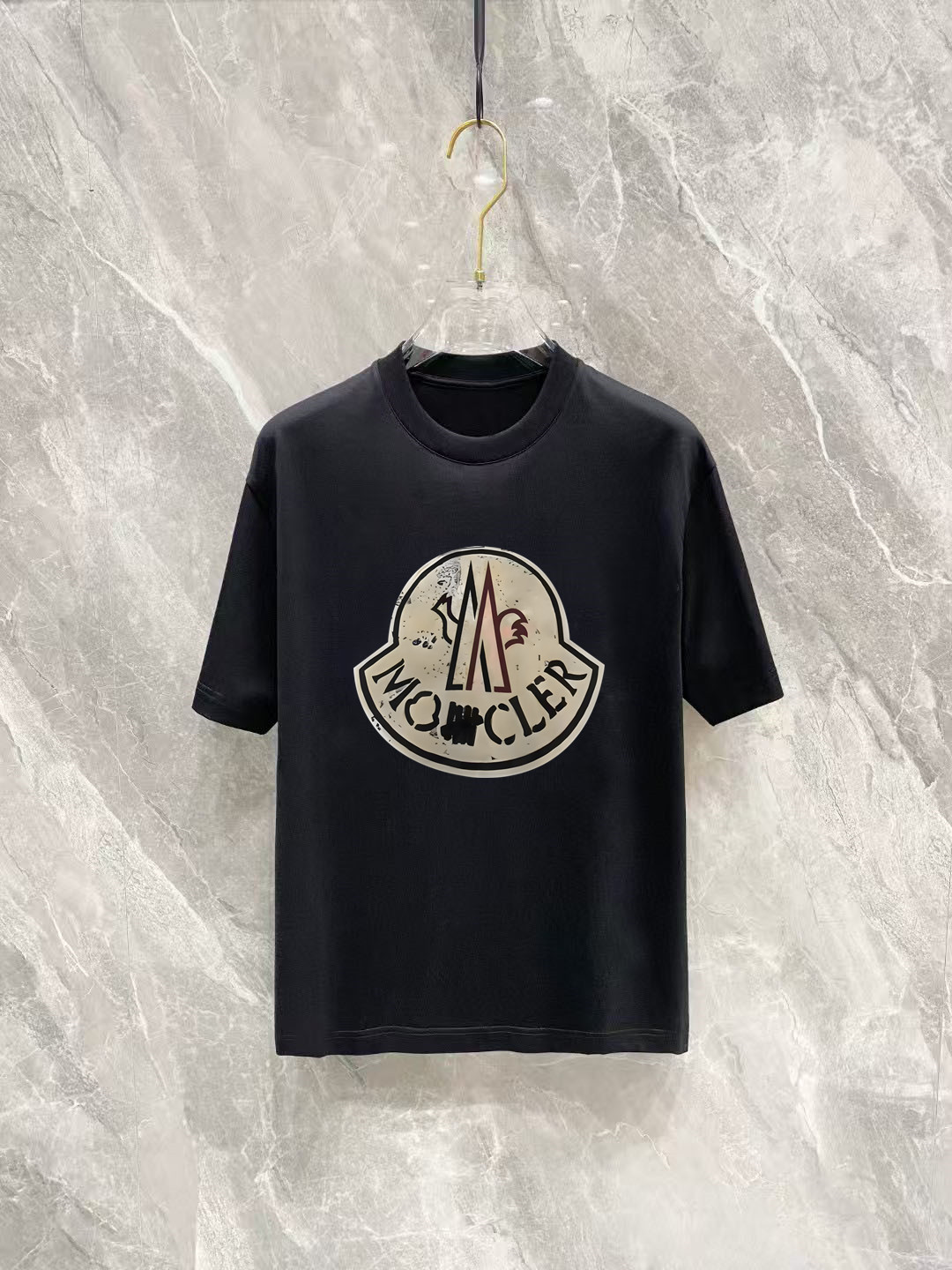 Moncler Basic Clothing Cotton Black Printed S-m-l-xl-xxl