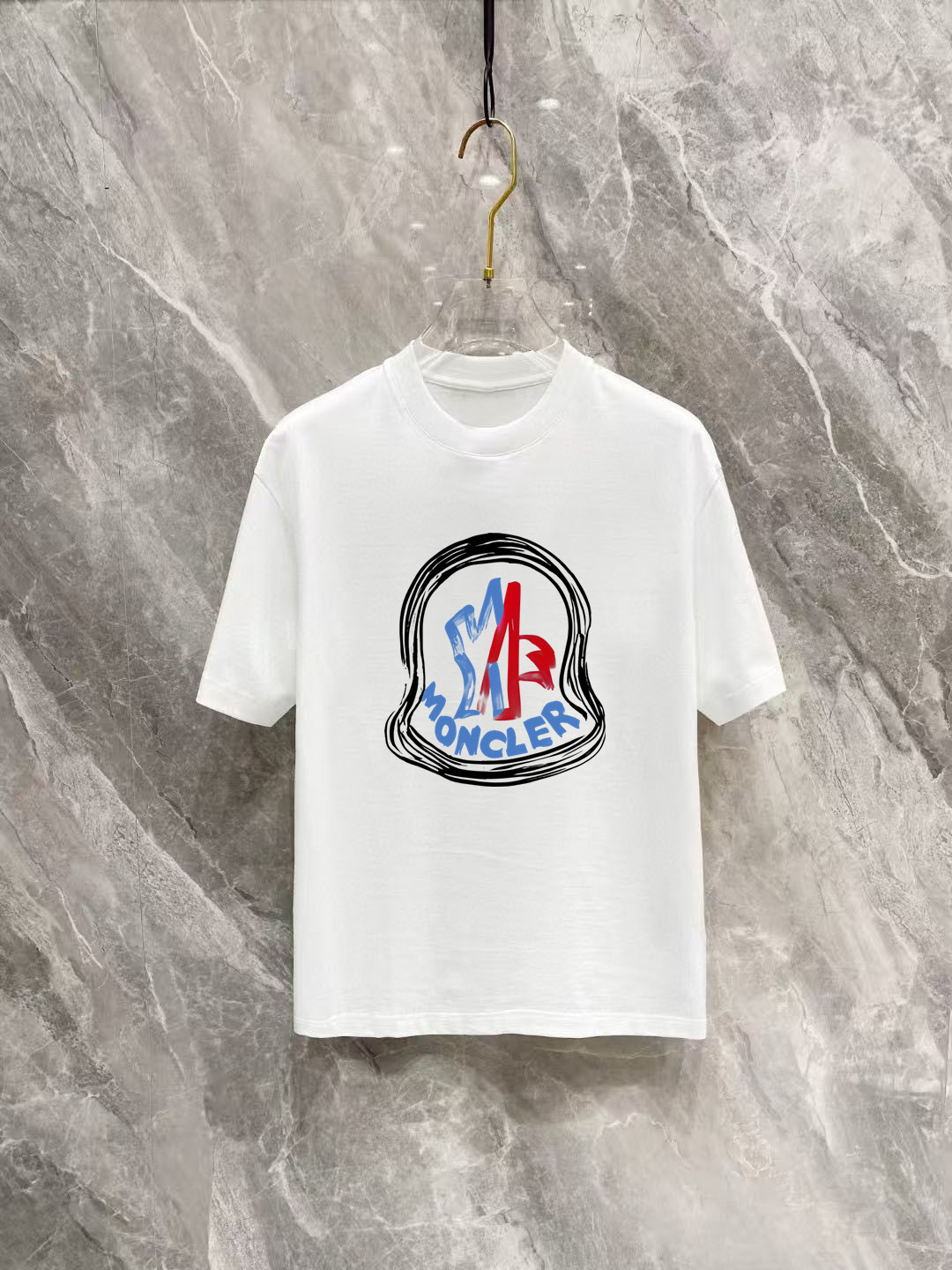 Moncler Basic Clothing Cotton Black Printed S-m-l-xl-xxl