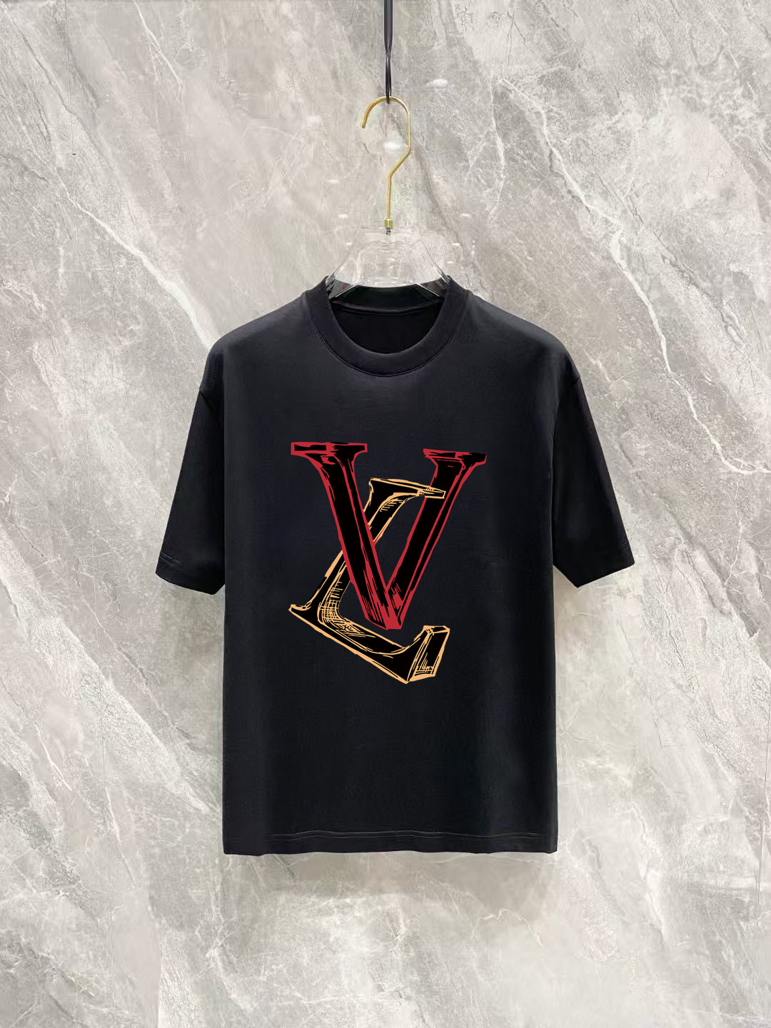Louis Vuitton Basic Clothing Cotton Black Printed S-m-l-xl-xxl
