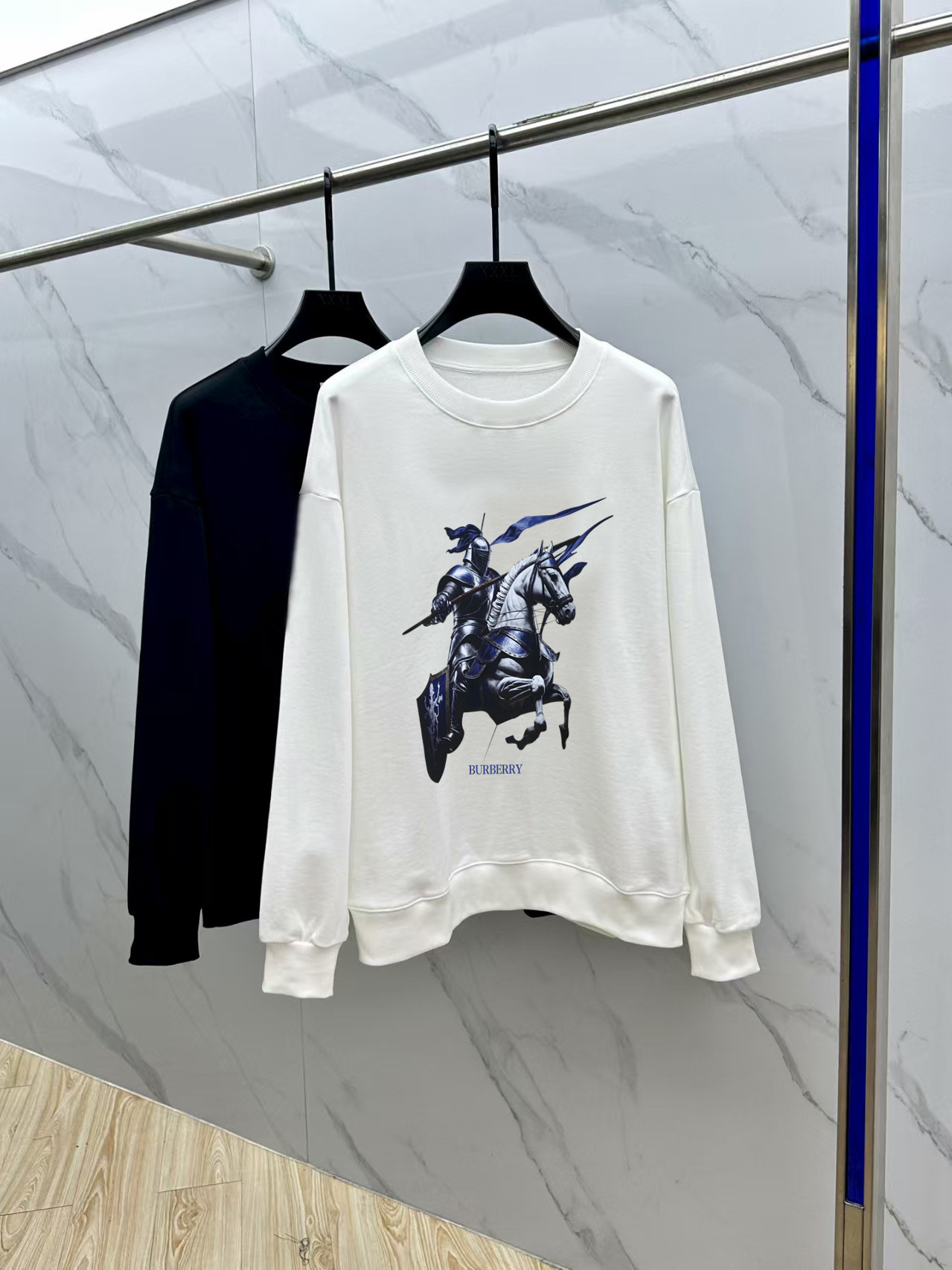 Burberry Couple Hoodie Cotton Black Printed M-l-xl