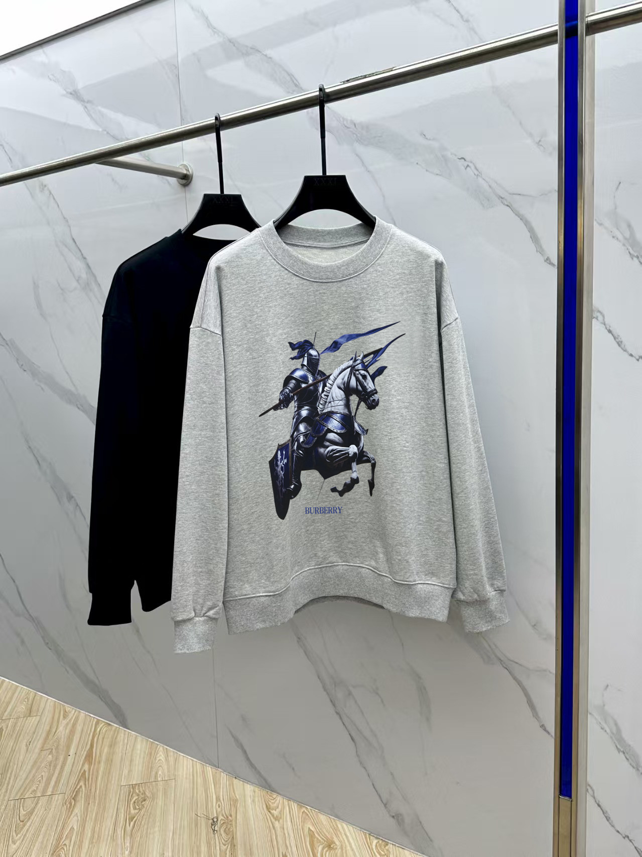Burberry Couple Hoodie Cotton Black Printed M-l-xl