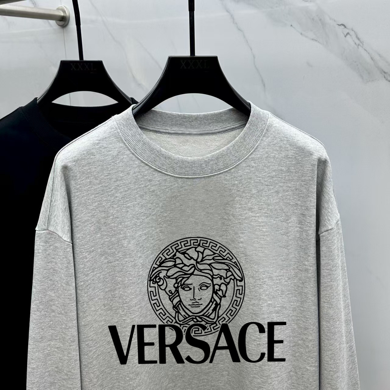 Versace Couple Hoodie Cotton Black Printed M-l-xl