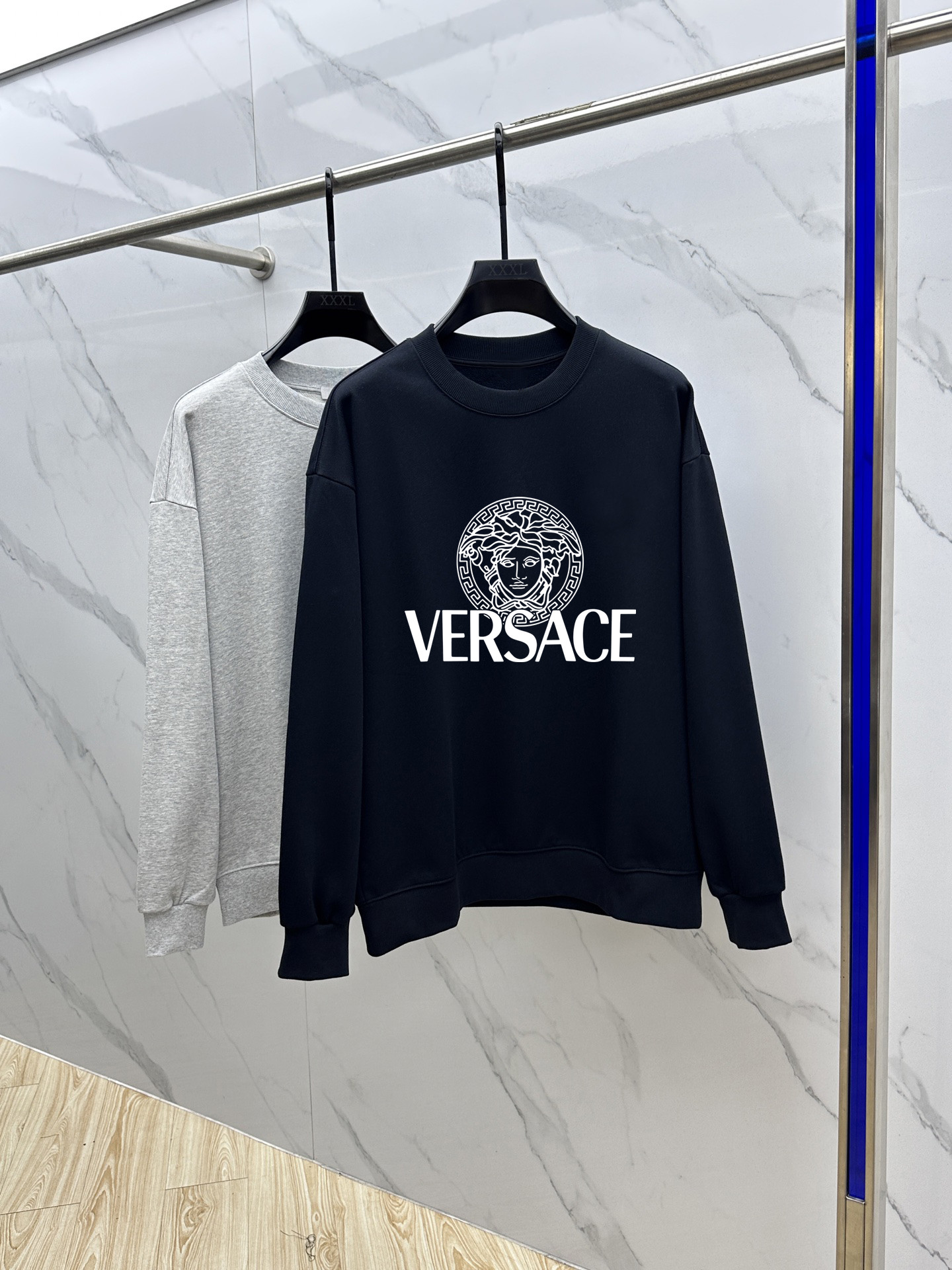 Versace Couple Hoodie Cotton Black Printed M-l-xl