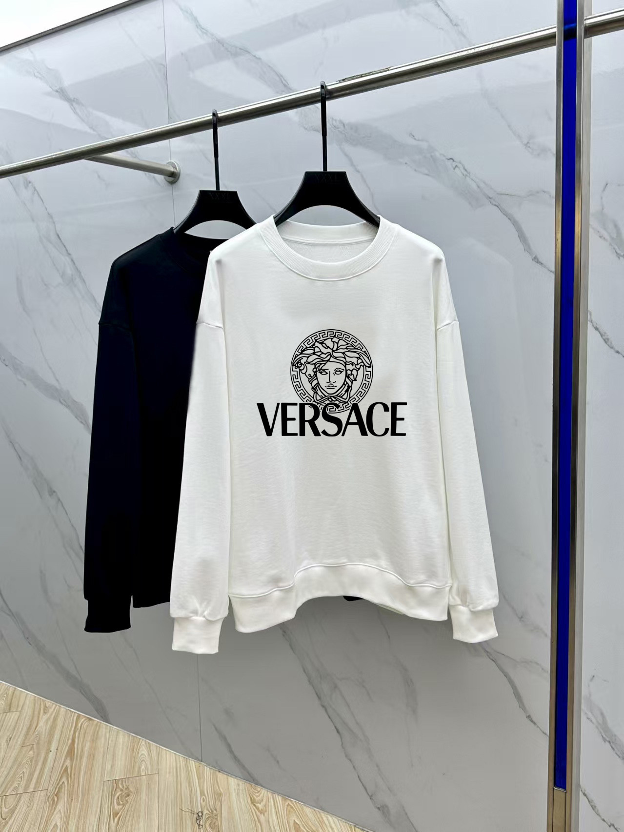 Versace Couple Hoodie Cotton Black Printed M-l-xl