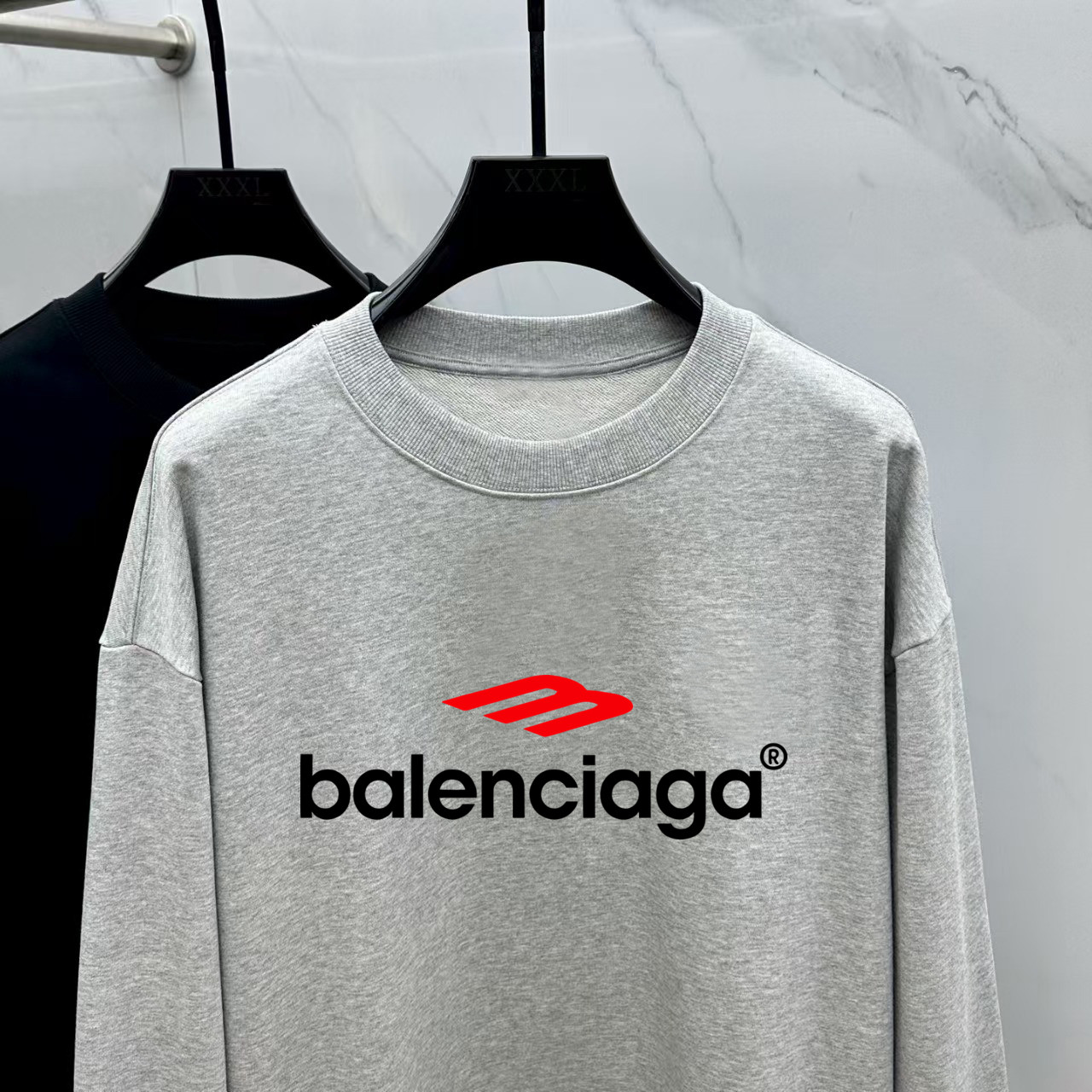 Balenciaga Couple Hoodie Cotton Black Printed M-l-xl