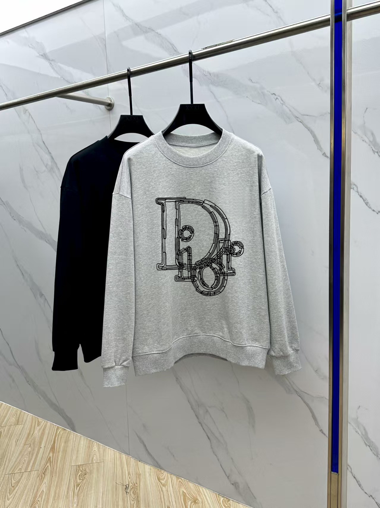 Dior Couple Hoodie Cotton Black Printed M-l-xl