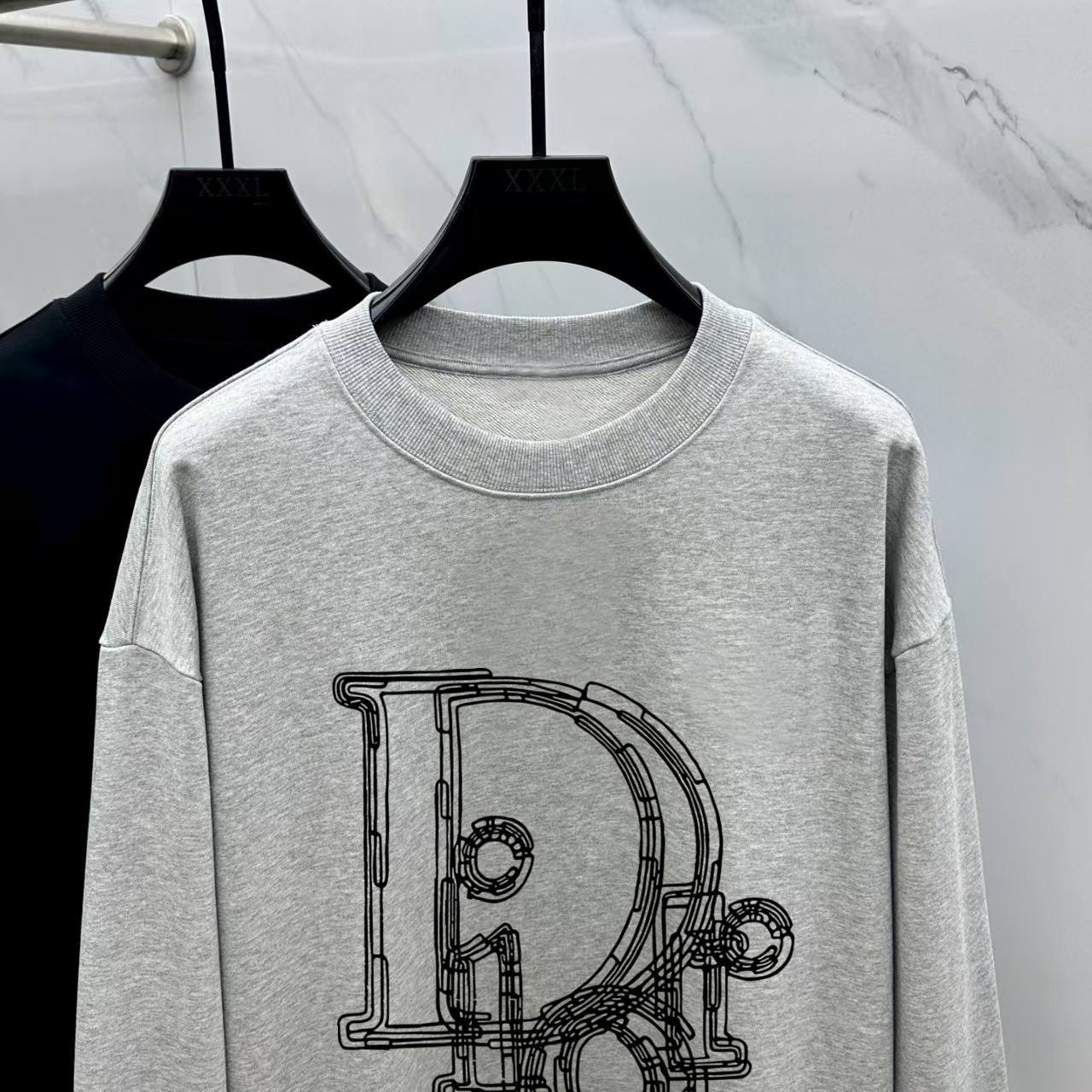Dior Couple Hoodie Cotton Black Printed M-l-xl