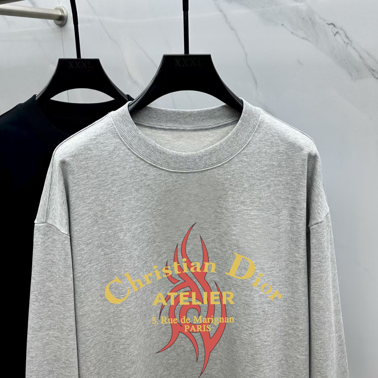 Dior Couple Hoodie Cotton Black Printed M-l-xl