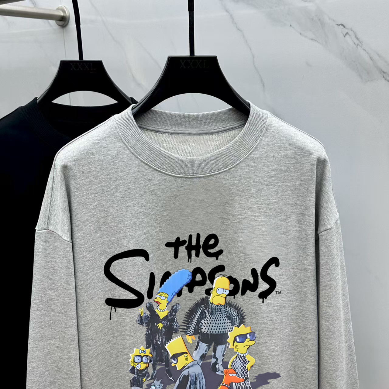 Balenciaga Couple Hoodie Cotton Black Printed M-l-xl