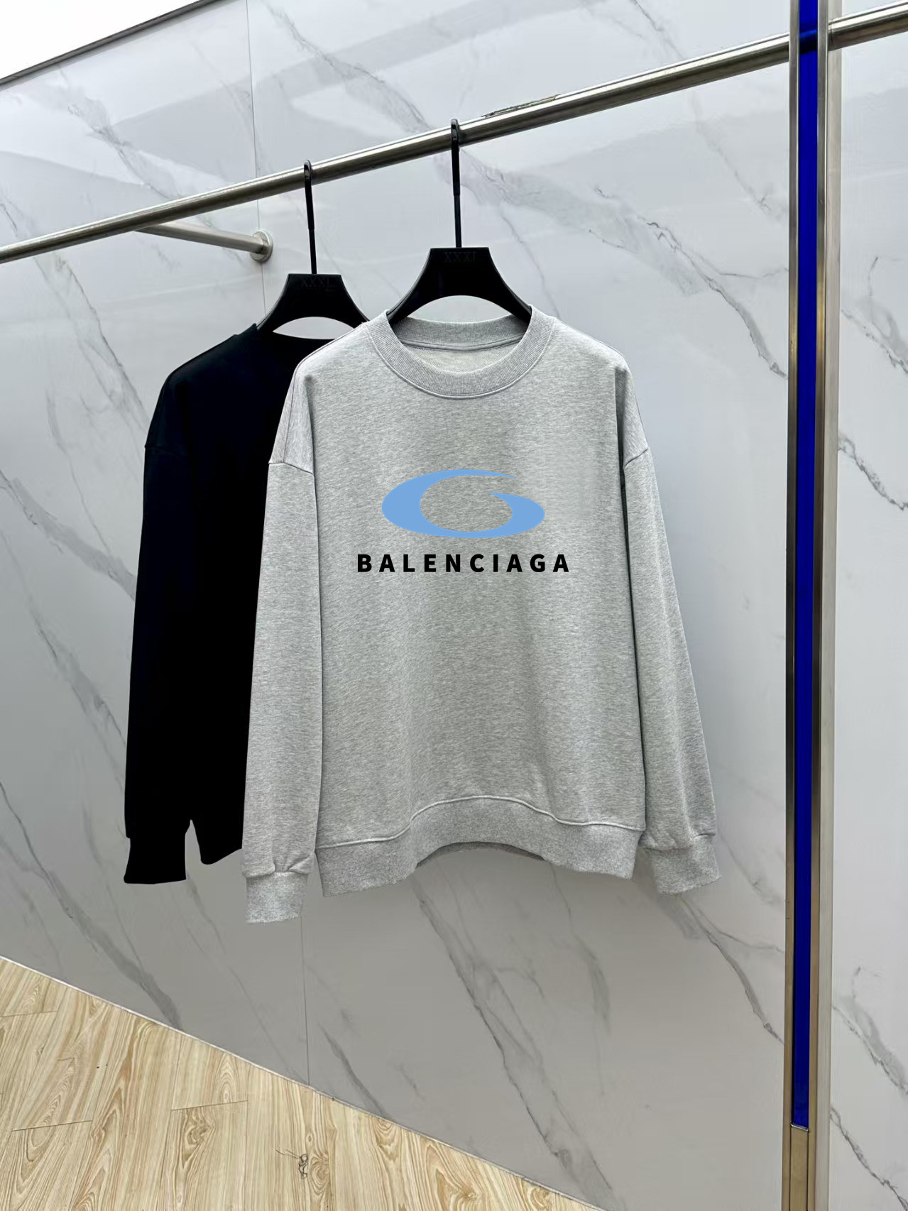 Balenciaga Couple Hoodie Cotton Black Printed M-l-xl