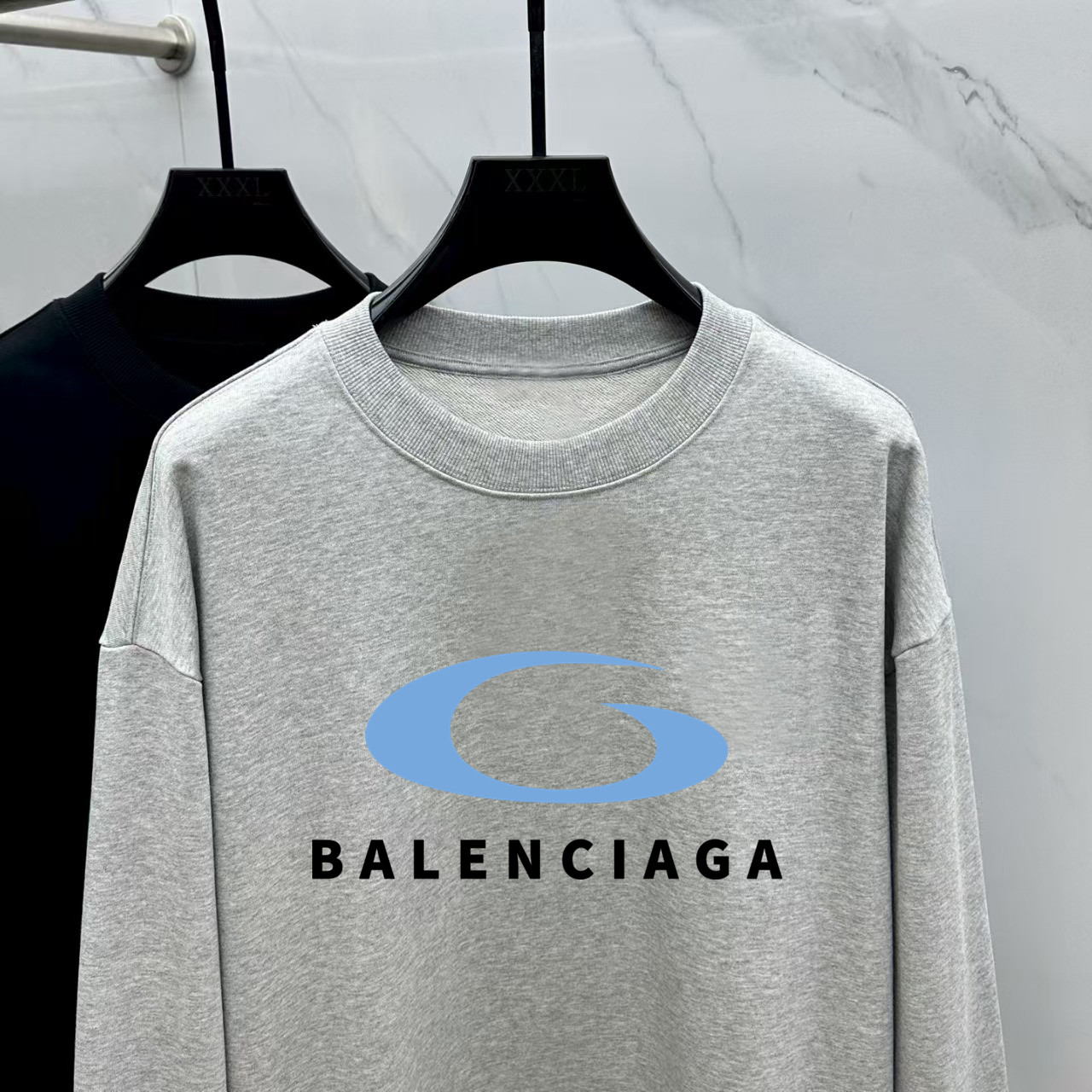 Balenciaga Couple Hoodie Cotton Black Printed M-l-xl