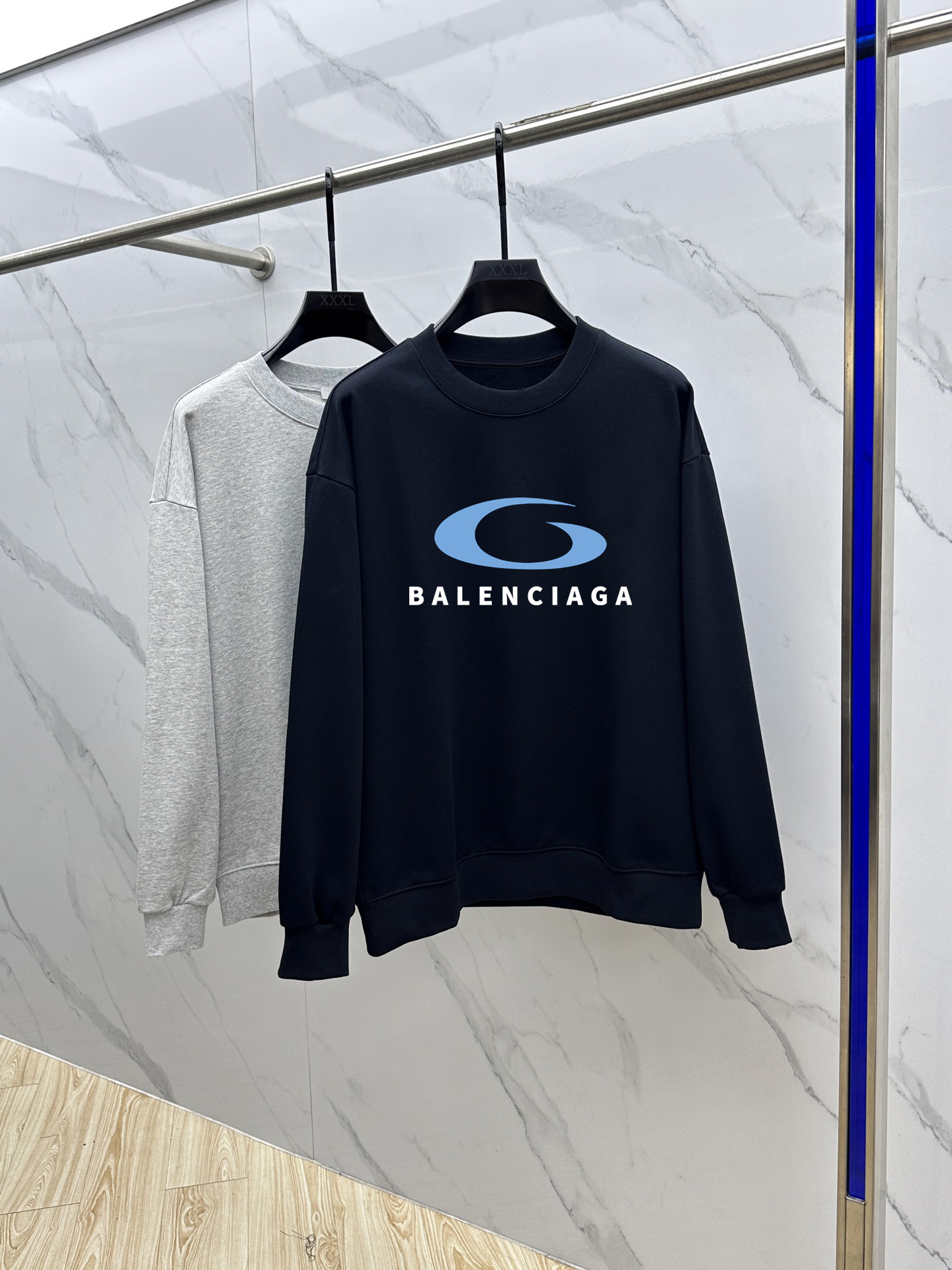 Balenciaga Couple Hoodie Cotton Black Printed M-l-xl