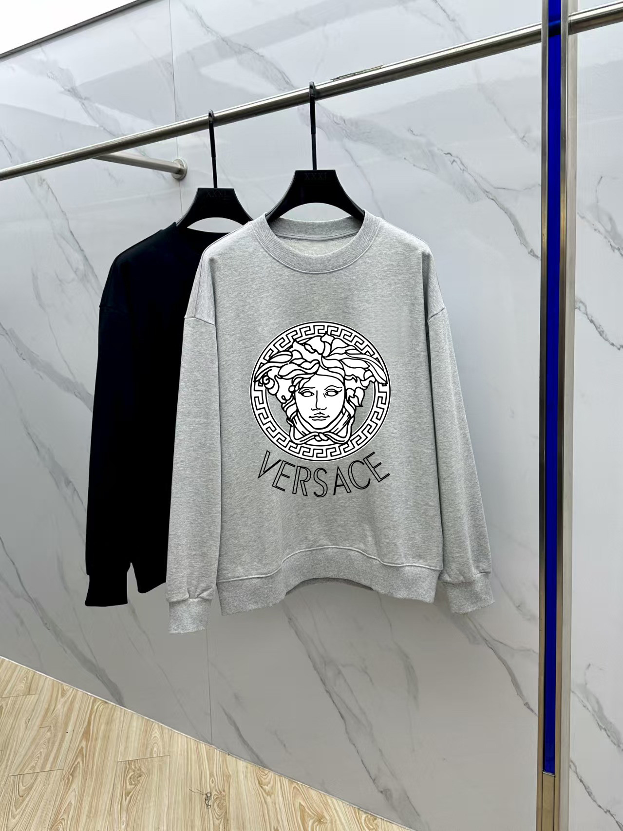 Versace Couple Hoodie Cotton Black Printed M-l-xl