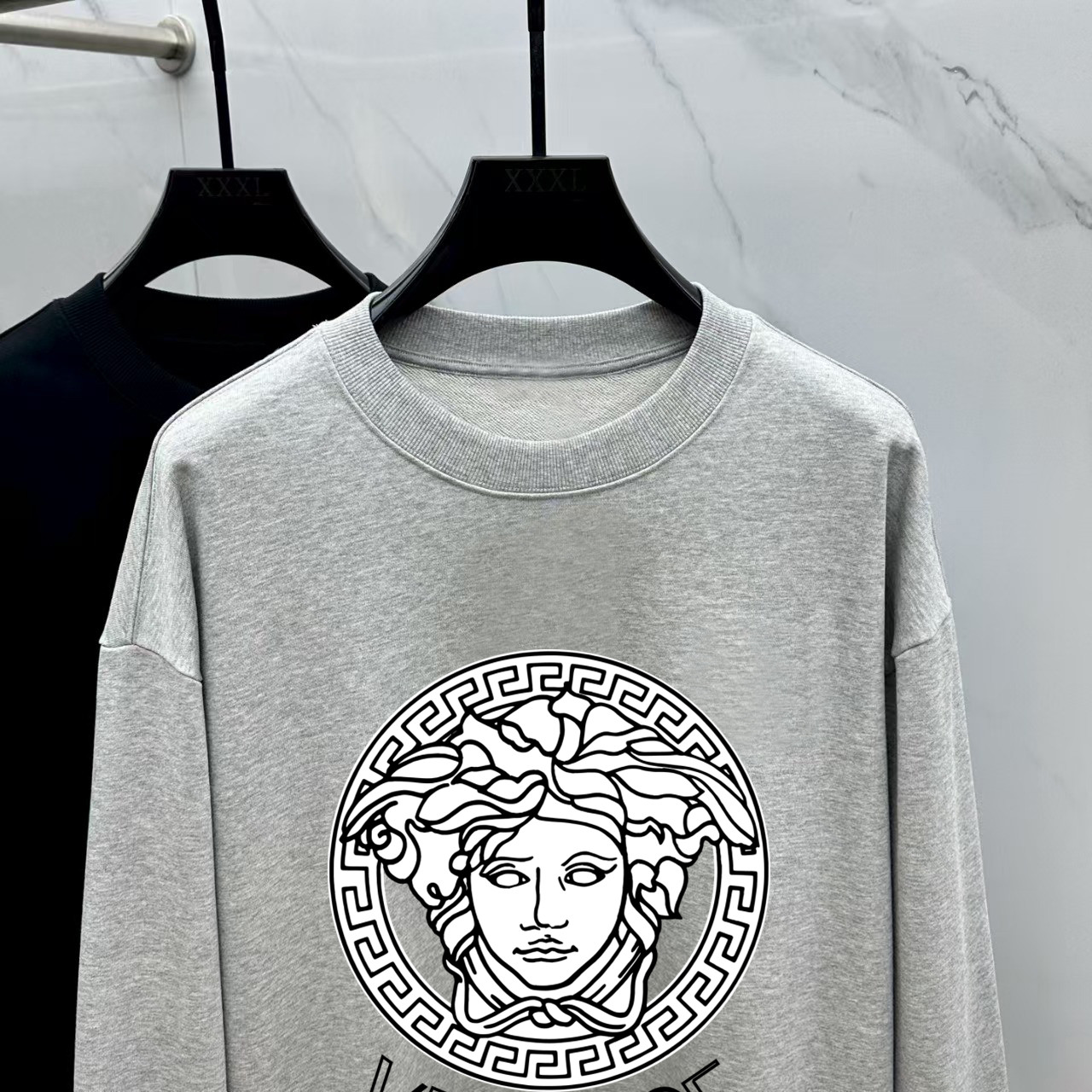 Versace Couple Hoodie Cotton Black Printed M-l-xl