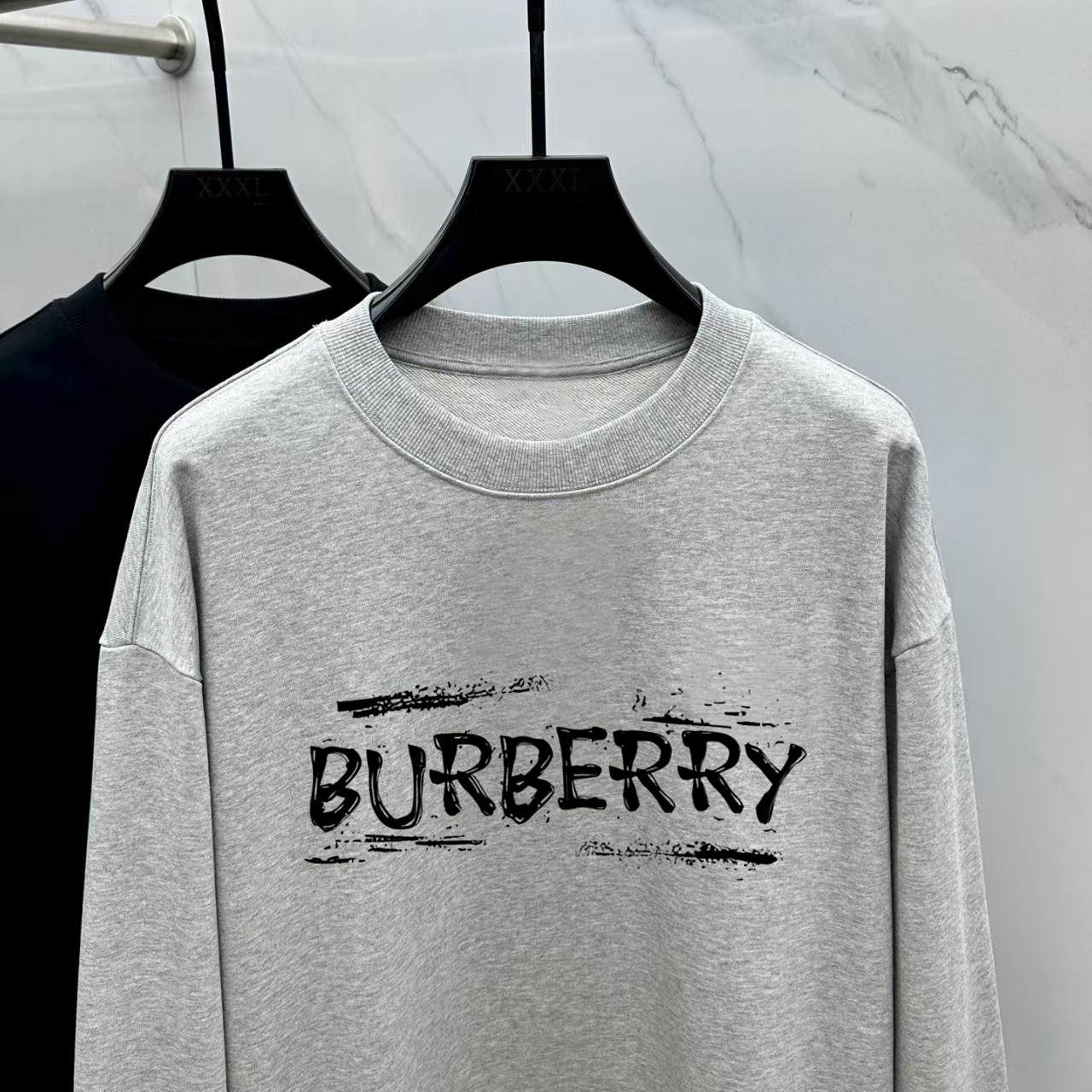 Burberry Couple Hoodie Cotton Black Printed M-l-xl