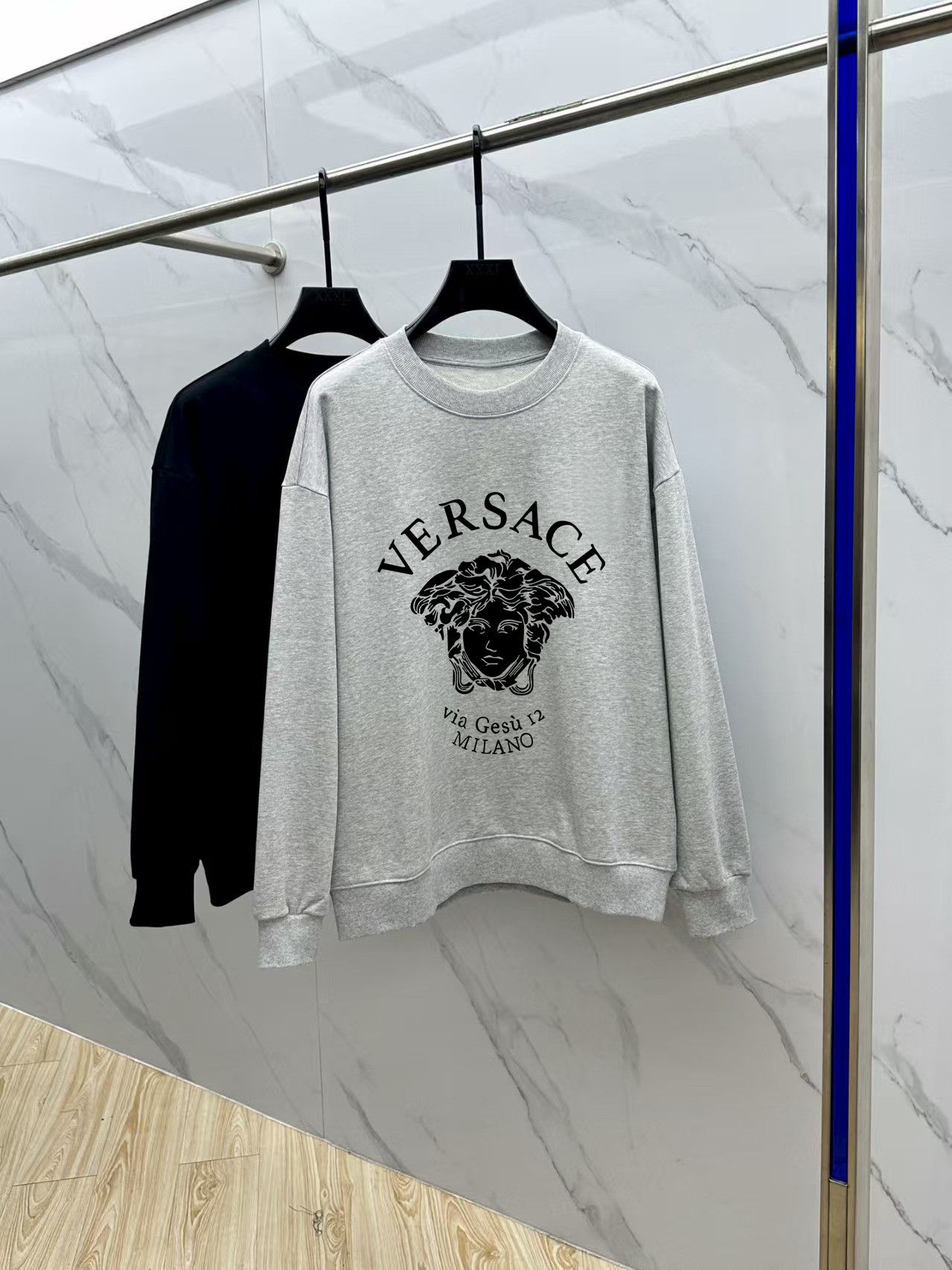 Versace Couple Hoodie Cotton Black Printed M-l-xl