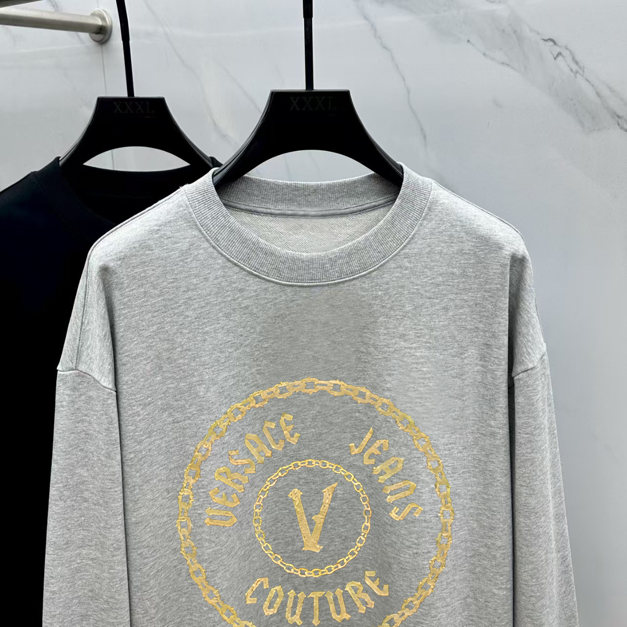 Versace Couple Hoodie Cotton Black Printed M-l-xl