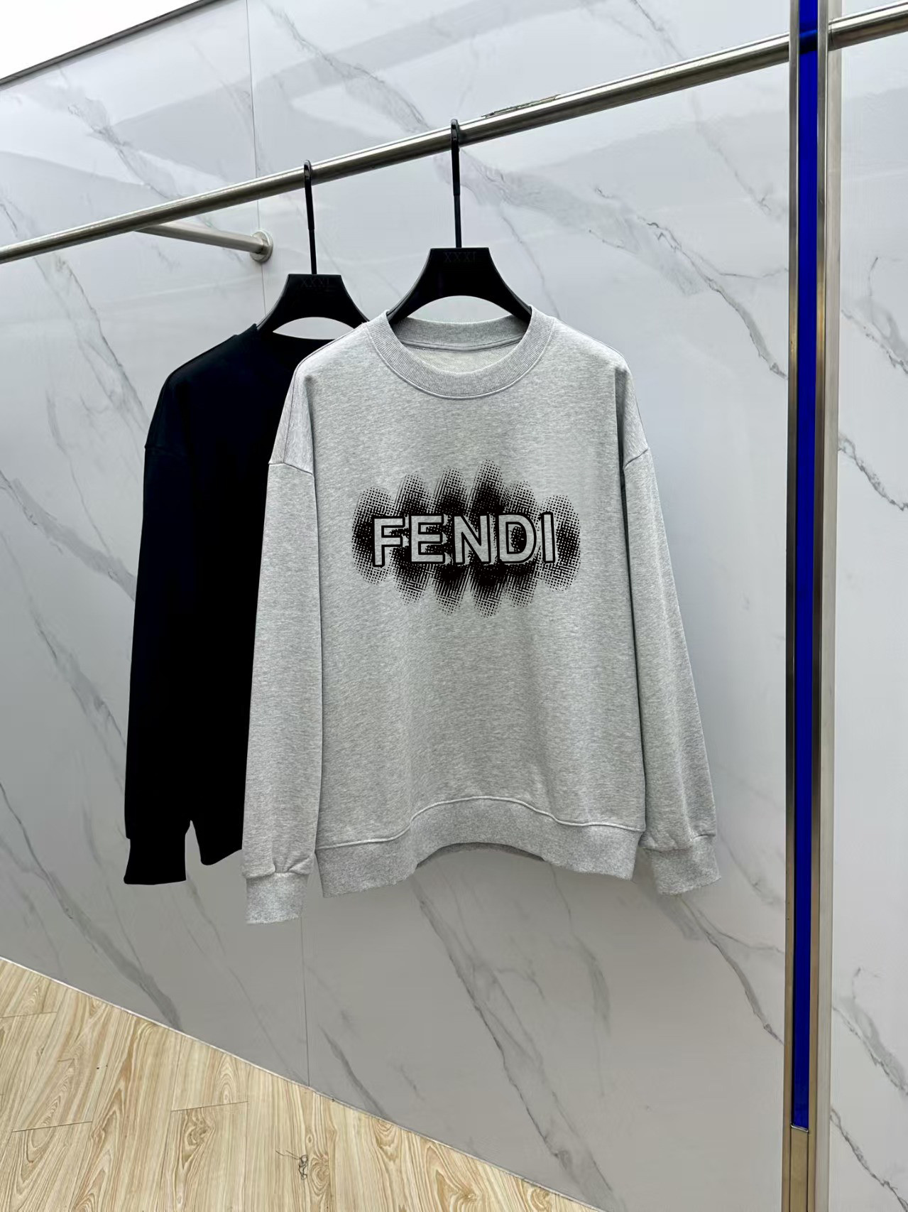 Fendi Couple Hoodie Cotton Black Printed M-l-xl