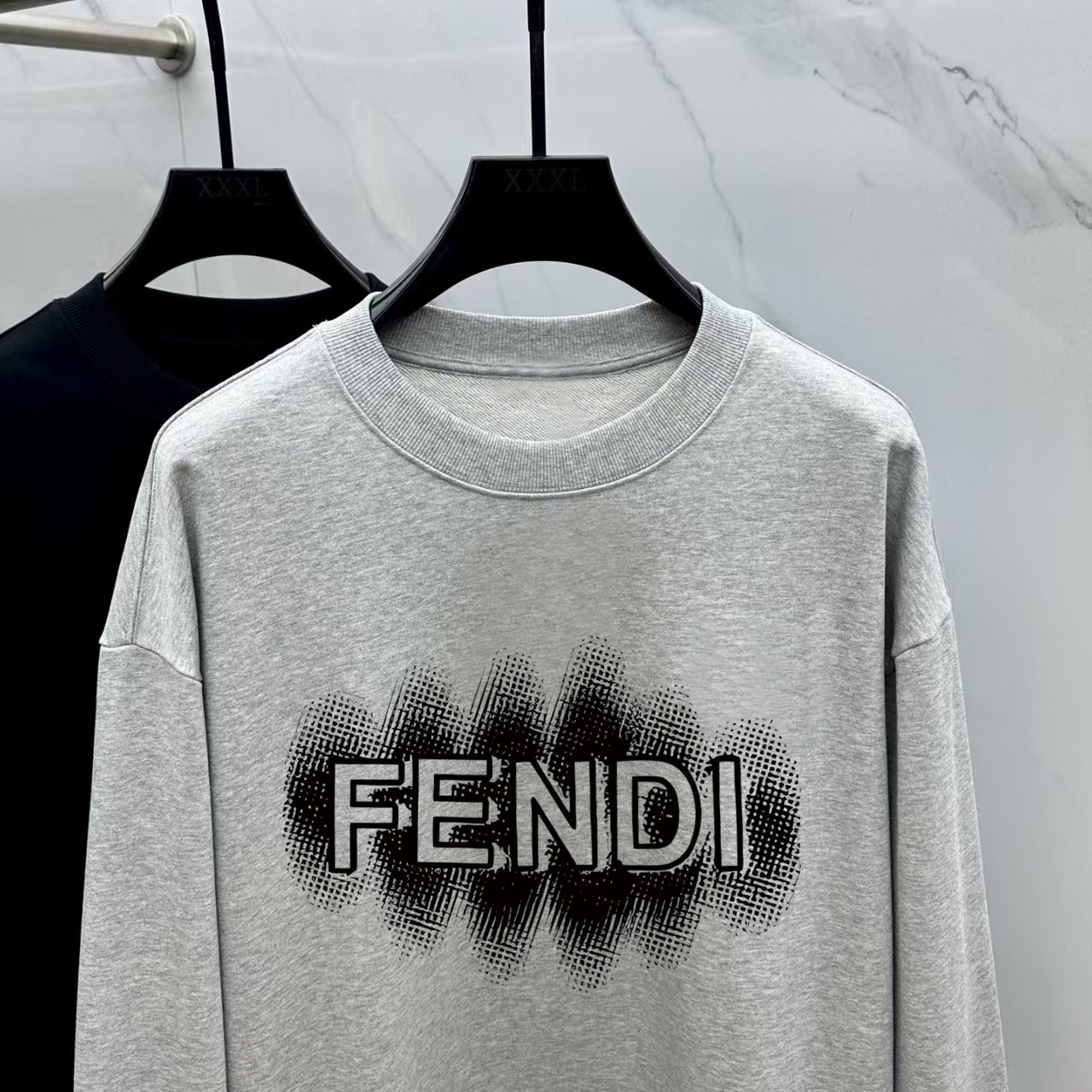 Fendi Couple Hoodie Cotton Black Printed M-l-xl