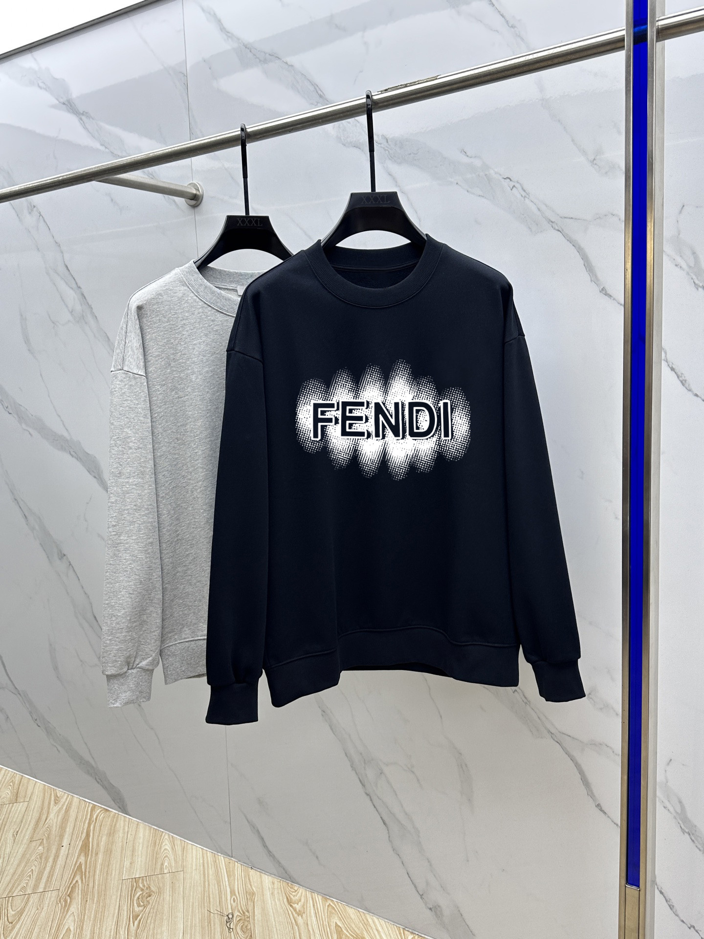 Fendi Couple Hoodie Cotton Black Printed M-l-xl