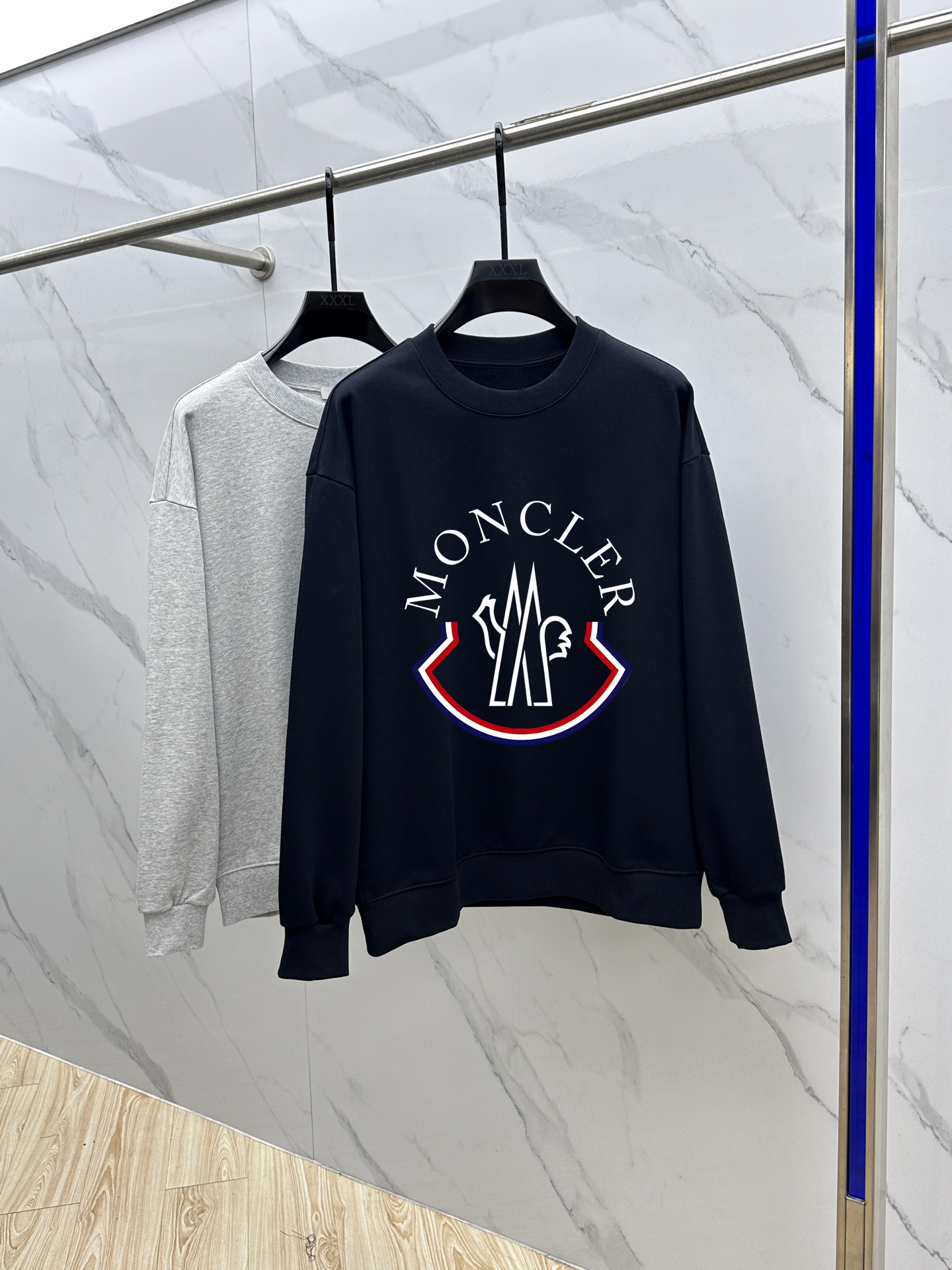 Moncler Couple Hoodie Cotton Black Printed M-l-xl