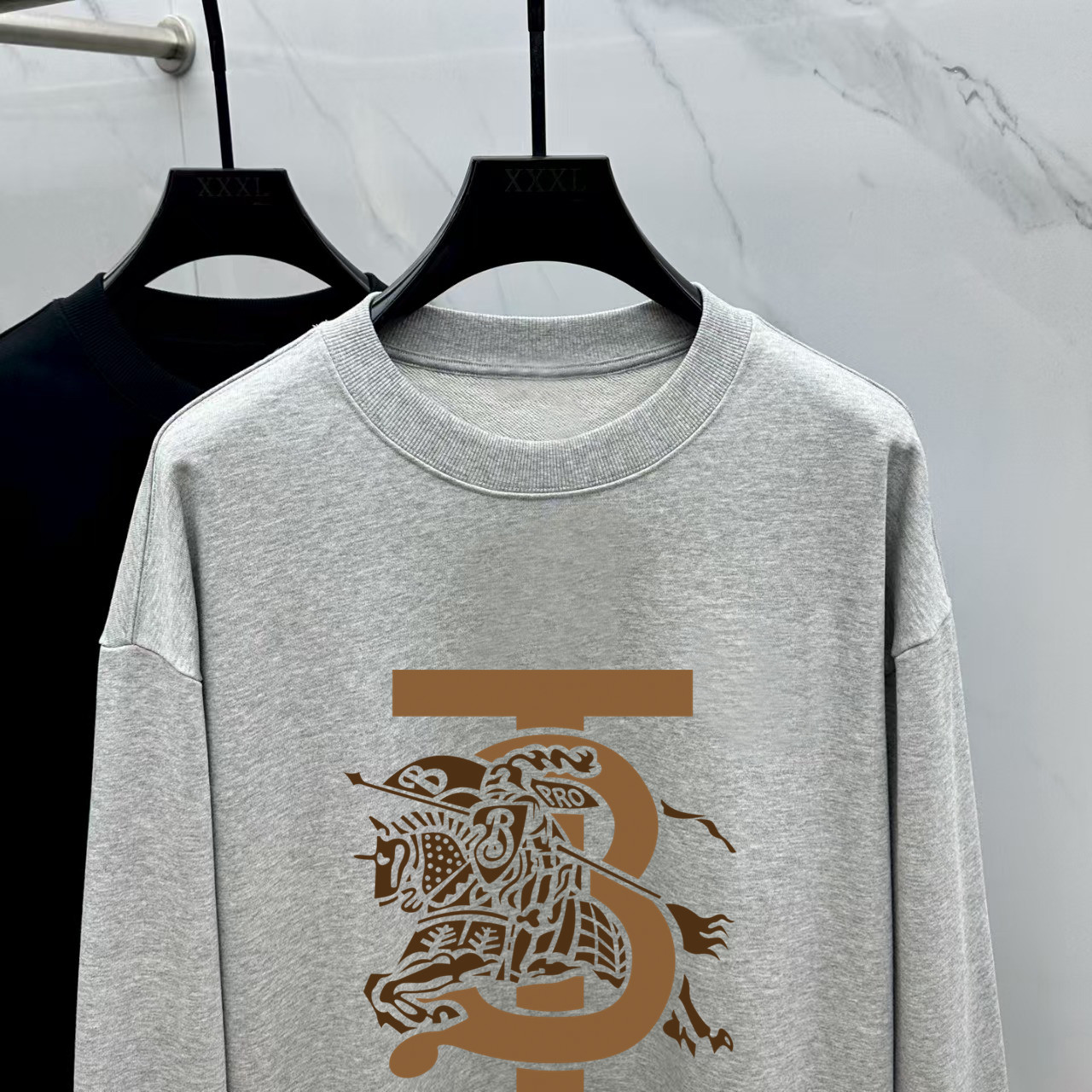 Burberry Couple Hoodie Cotton Black Printed M-l-xl
