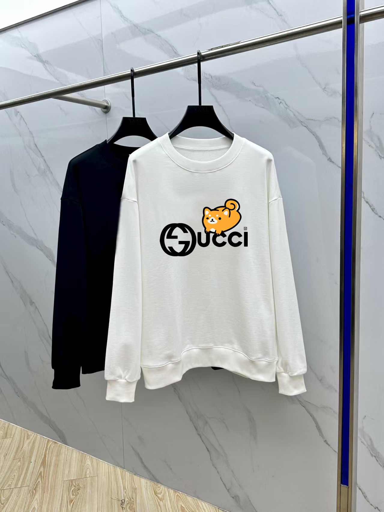 Gucci Couple Hoodie Cotton Black Printed M-l-xl