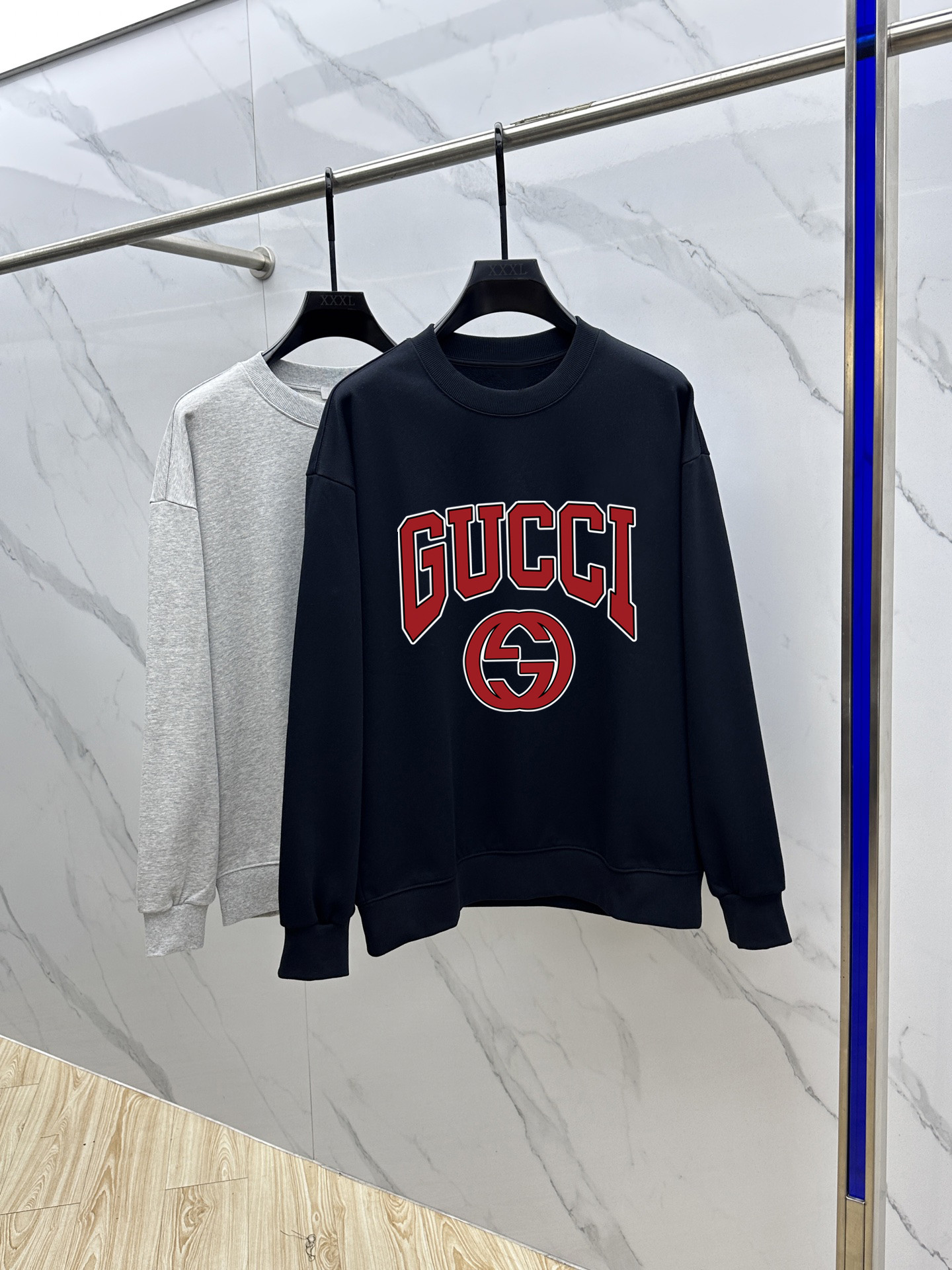 Gucci Couple Hoodie Cotton Black Printed M-l-xl