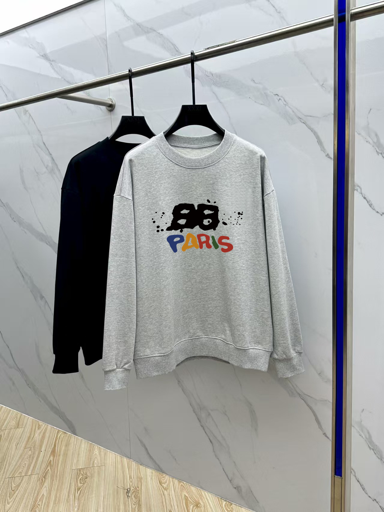 Balenciaga Couple Hoodie Cotton Black Printed M-l-xl