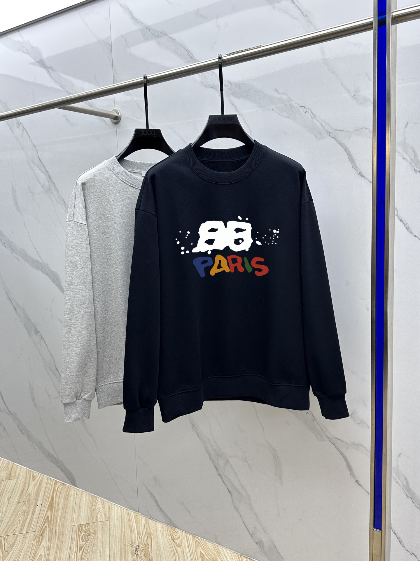 Balenciaga Couple Hoodie Cotton Black Printed M-l-xl